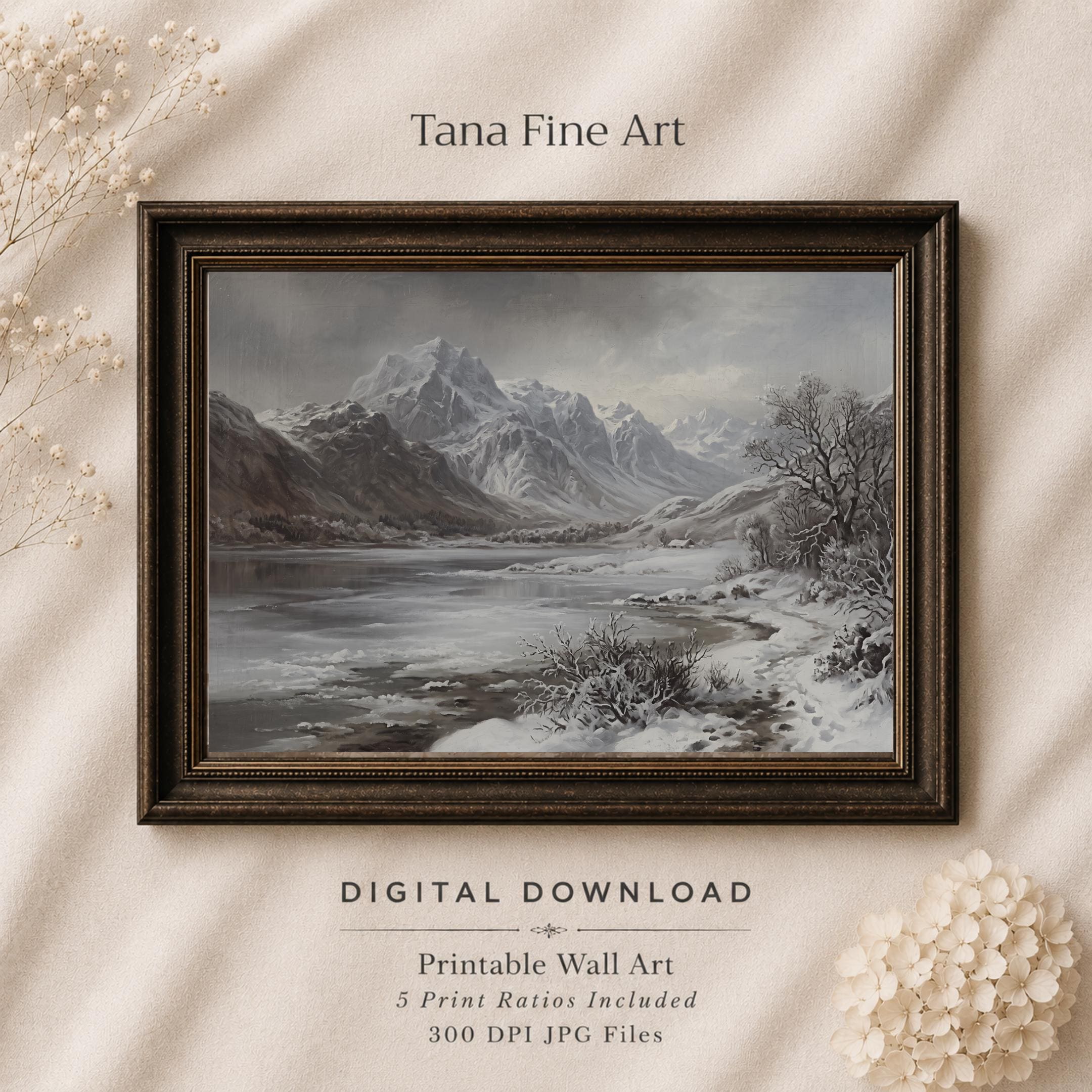 Frosted Shore beneath the Winter Peaks