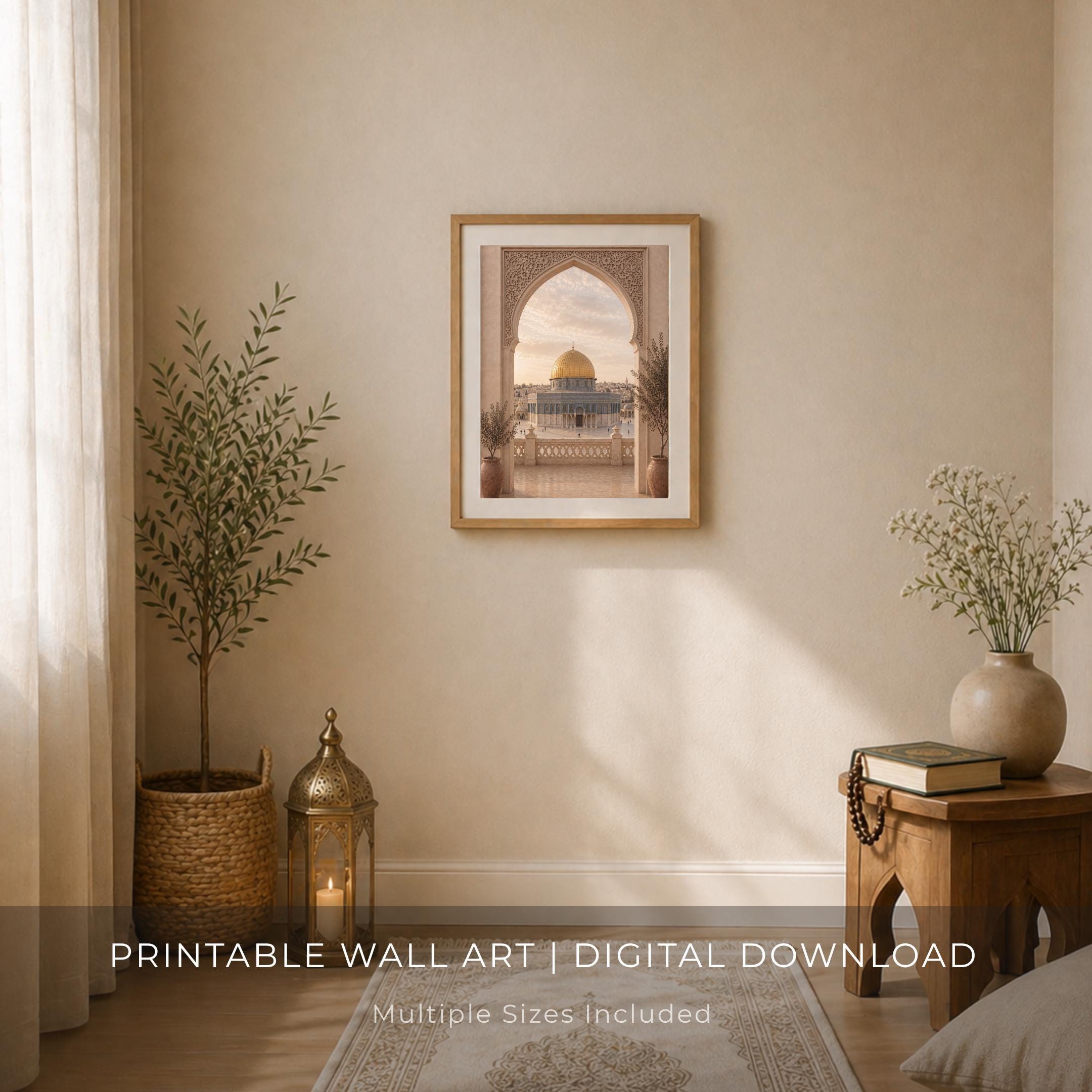 Golden Dome through a Patterned Arch — image 6