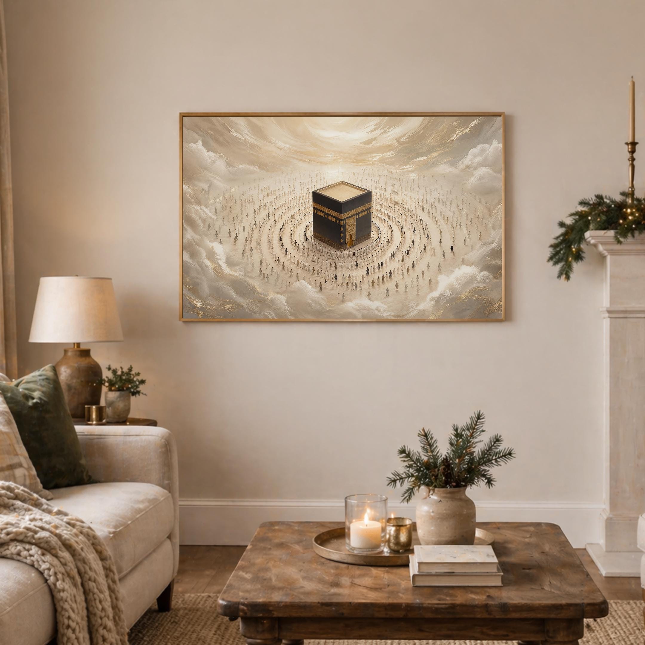 Kaaba Frame TV, Hajj Pilgrimage Tawaf Scene, Islamic Art for Samsung The Frame (Digital Download) — image 4