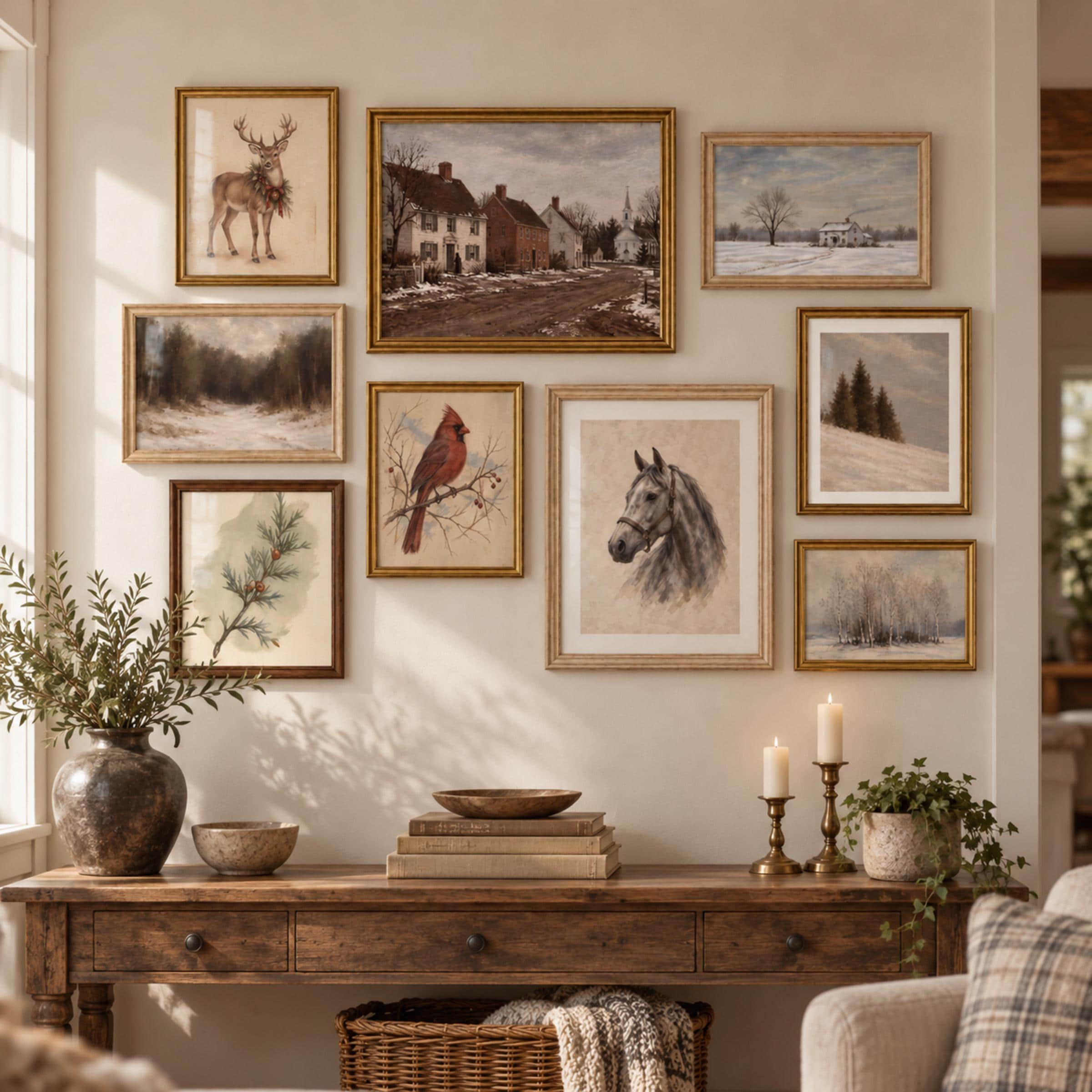 Winter Woodland & Village — Set of 9 — image 7
