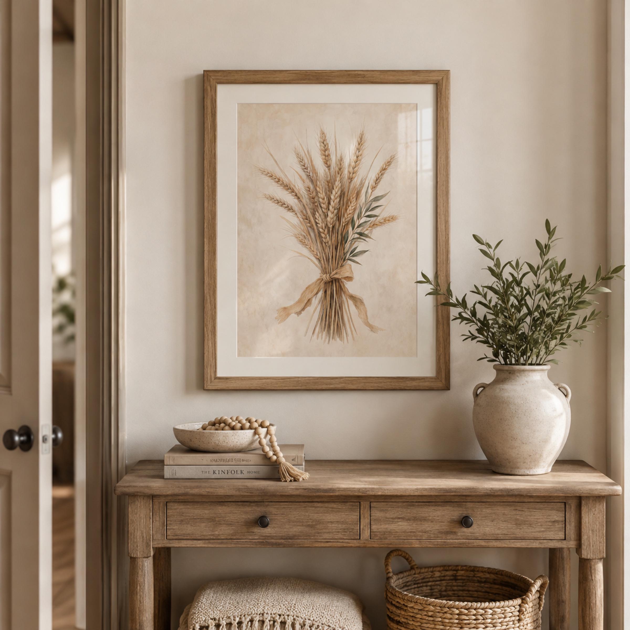 Wheat Bundle Fall Wall Art | Rustic Harvest Botanical Print | Farmhouse Printable Digital Download — image 4