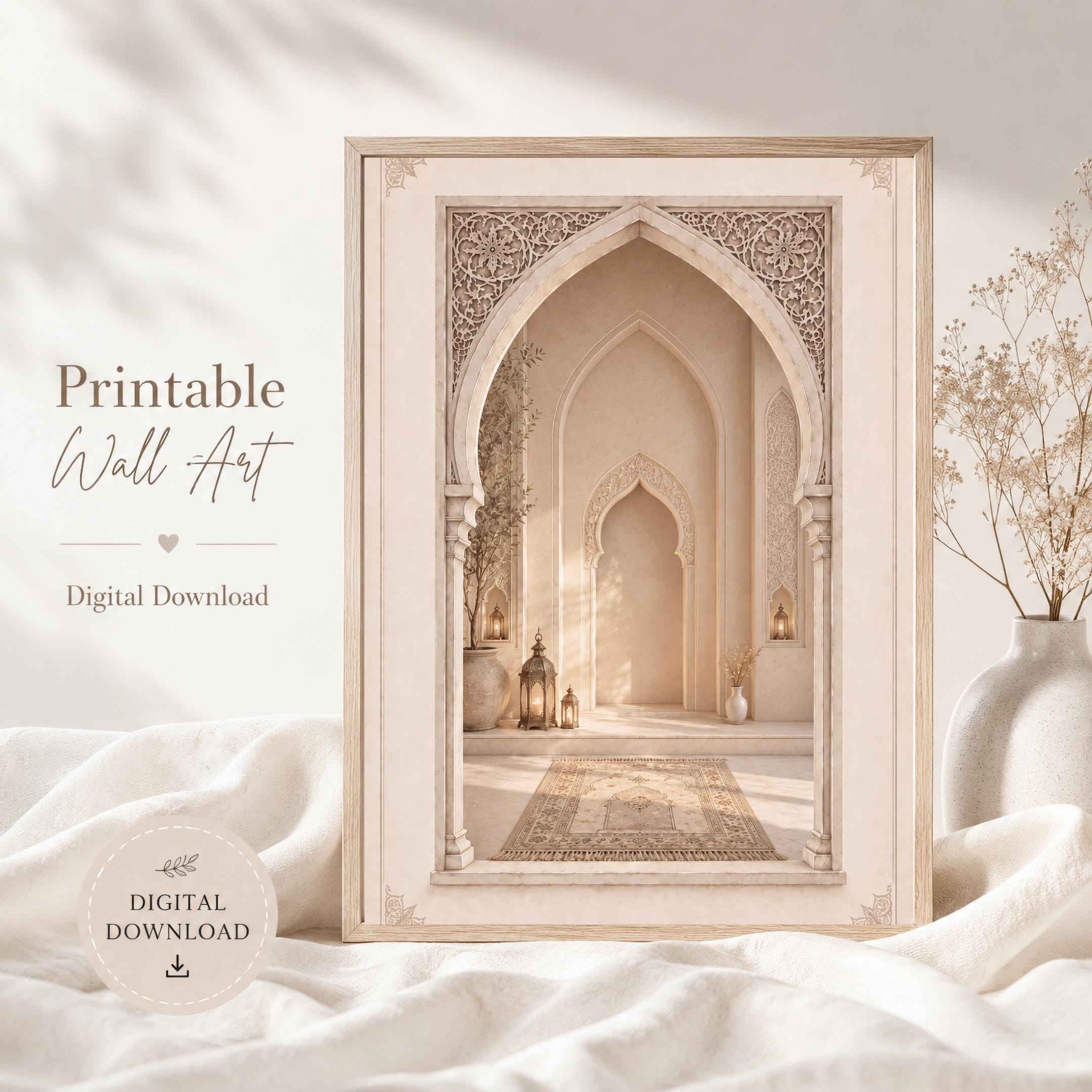 Quiet Prayer Interior — Islamic Arch Art — image 9