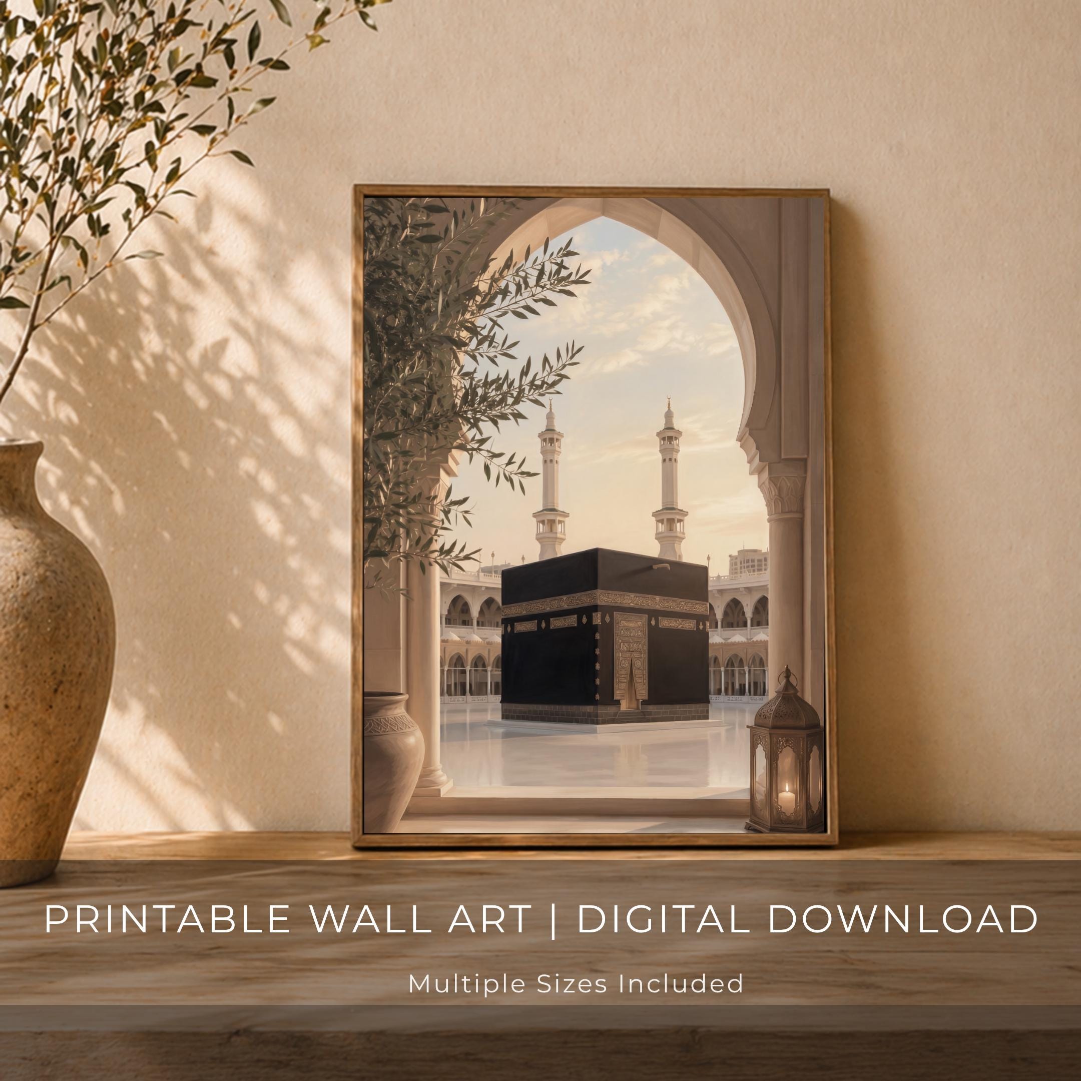 Kaaba View with Olive Branches & Lantern — image 6