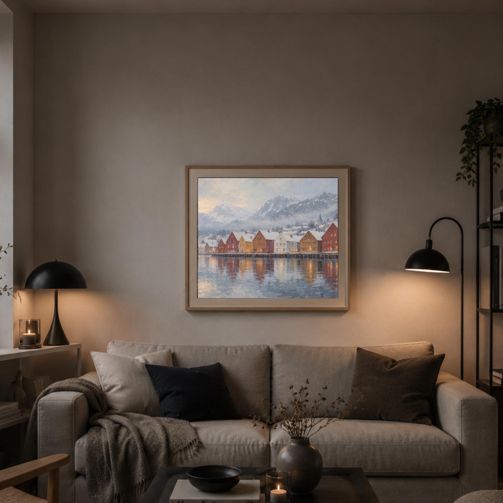 Colorful Houses beside the Winter Fjord — image 7