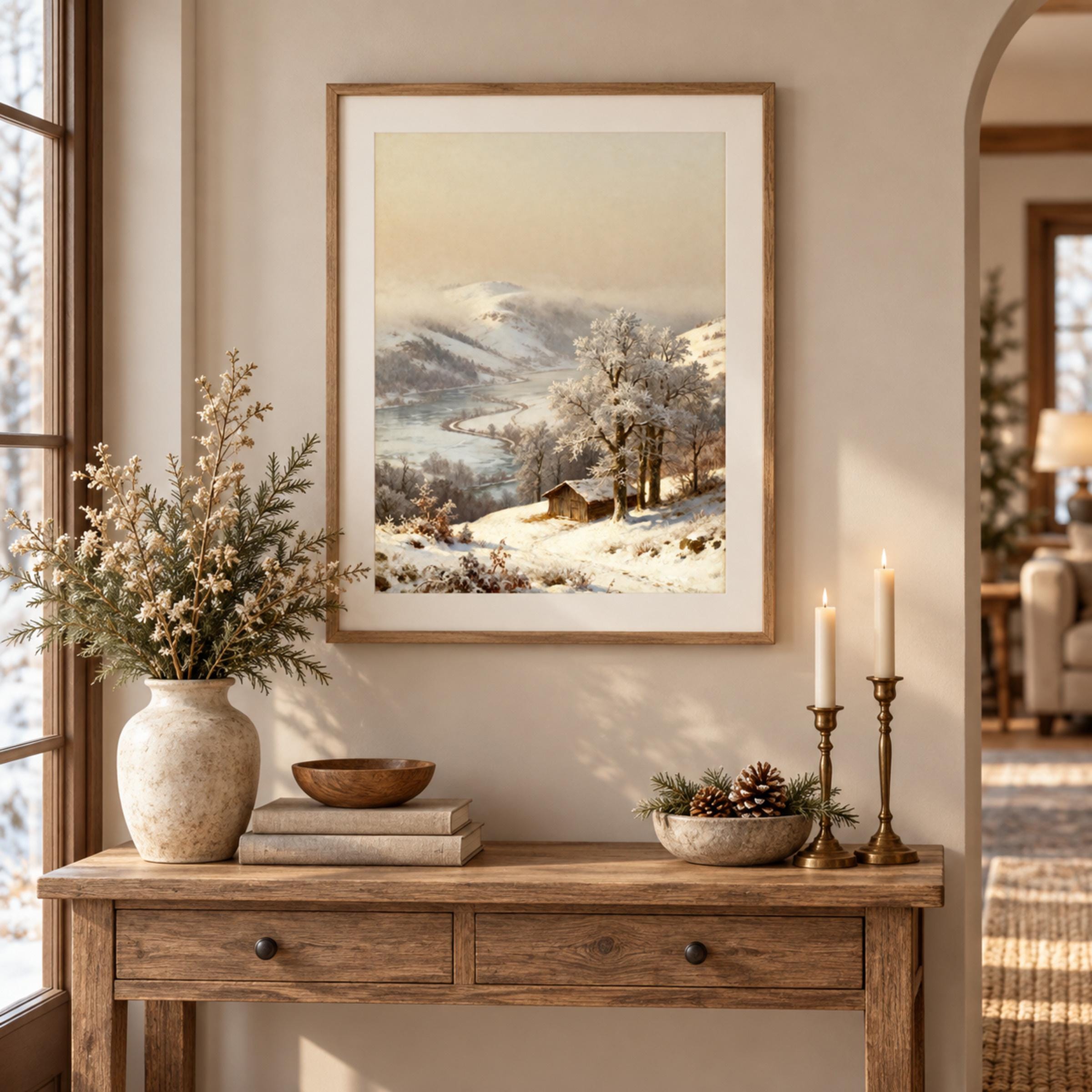 Cabin in the Golden Winter Valley — image 4