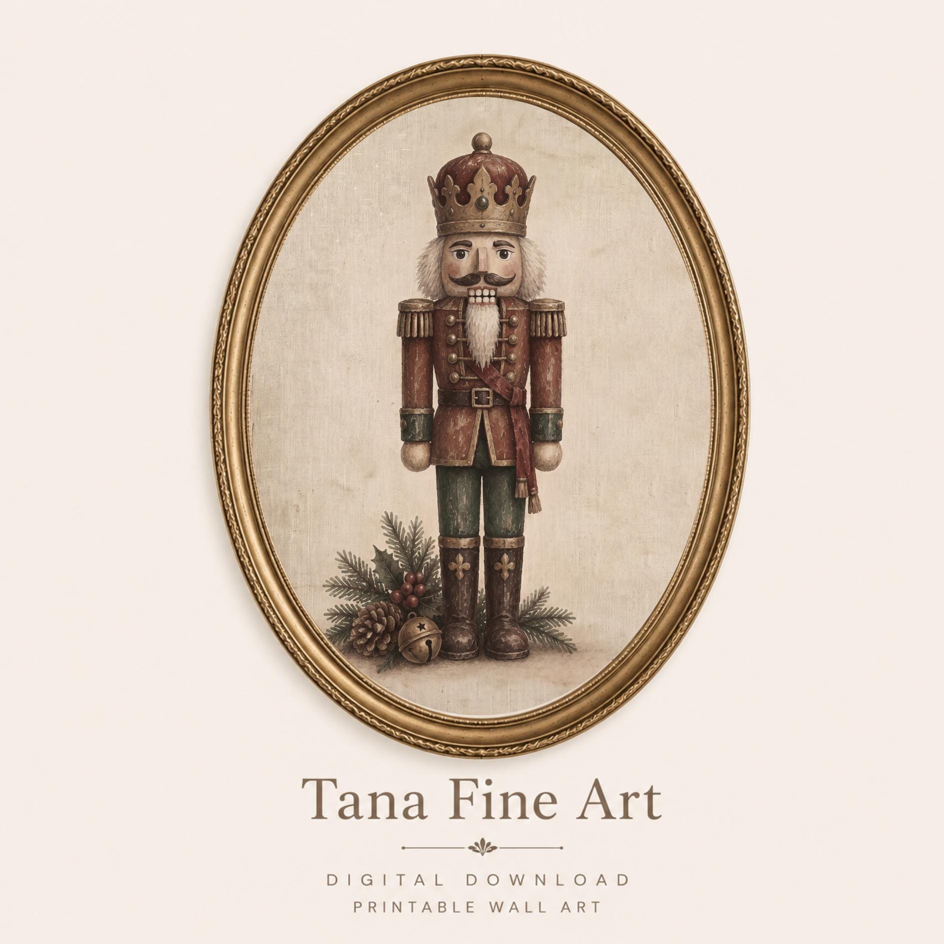 Nutcracker Soldier with Winter Greenery — image 6