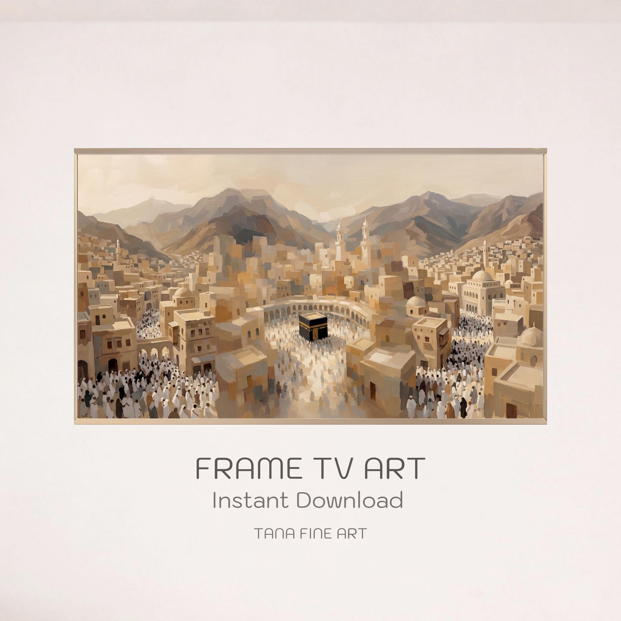 Kaaba Frame TV Art, Mecca Islamic Landscape, Hajj Umrah 4K Screen Display Digital Download