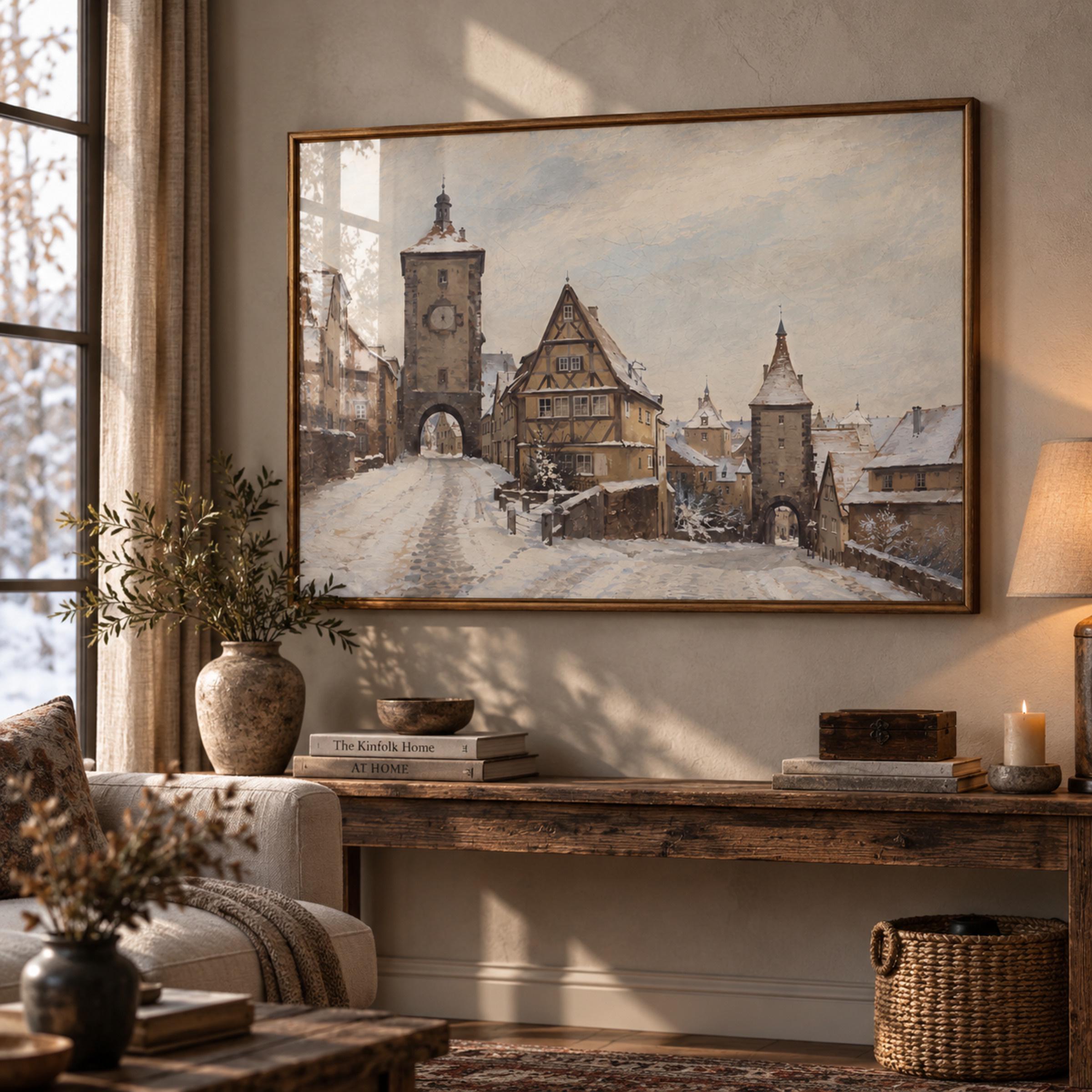 Snow along a Medieval-Inspired Town Street — image 3