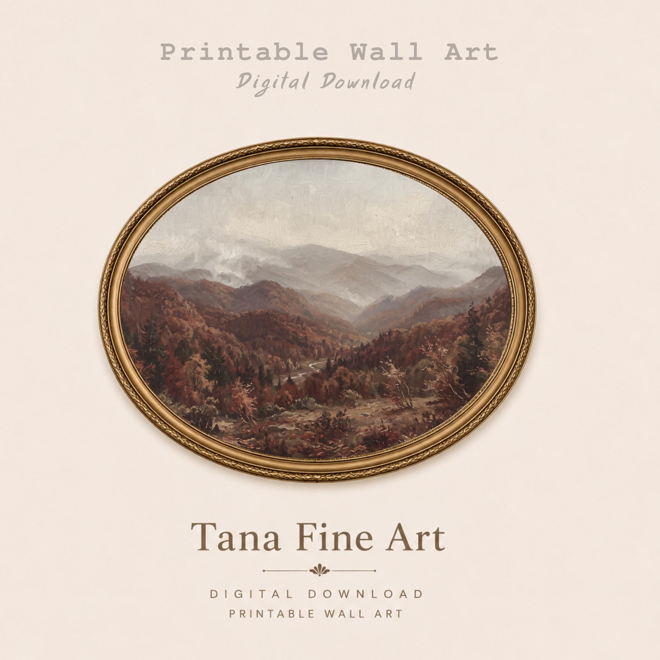 Moody Fall Mountain Print | Smoky Mountains Landscape (Digital Download) — image 5