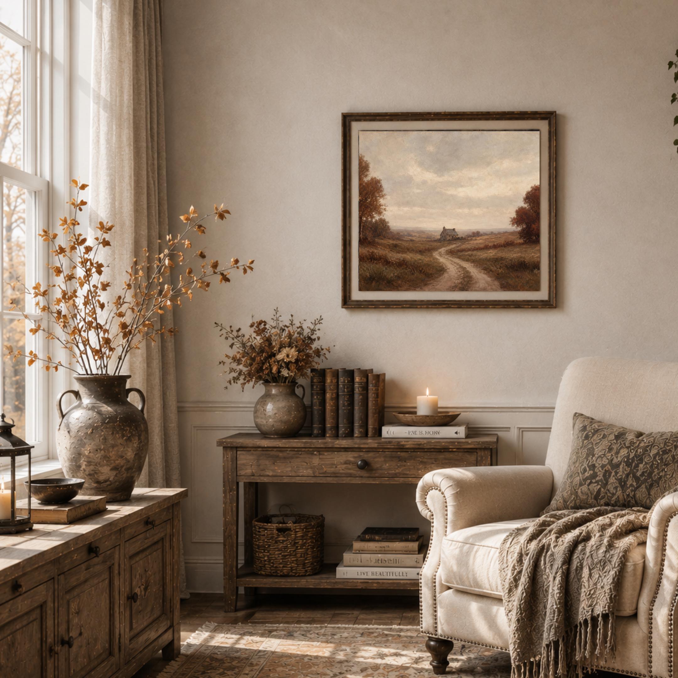 Fall Landscape Wall Art | Rustic Country Road Print | Autumn Printable Digital Download — image 6