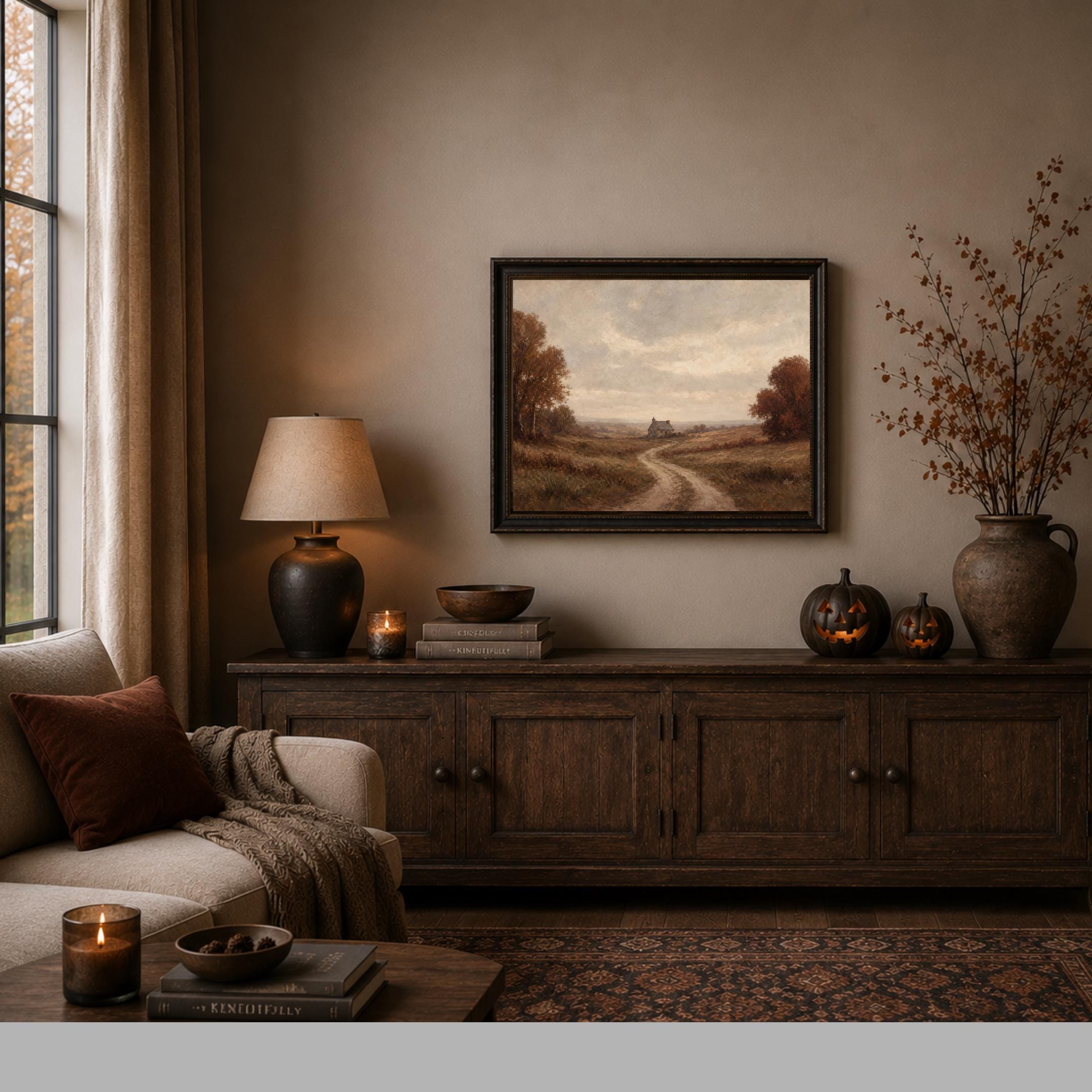 Fall Landscape Wall Art | Rustic Country Road Print | Autumn Printable Digital Download — image 5