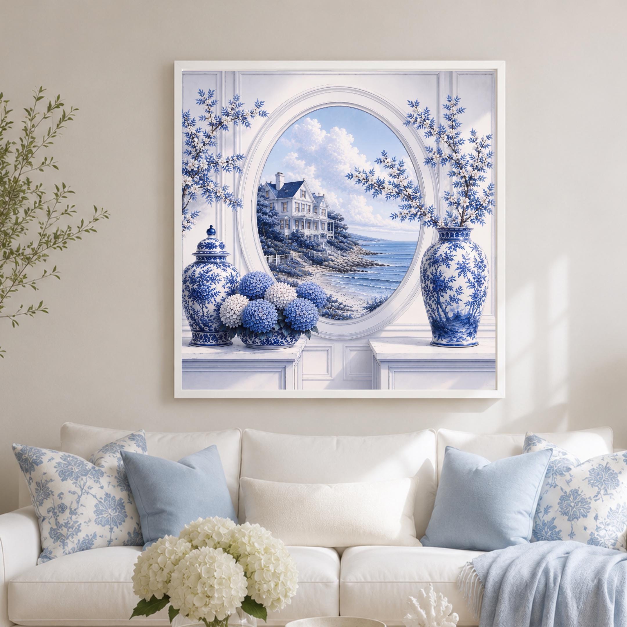 Hydrangeas by the Sea — Coastal Pair — image 5