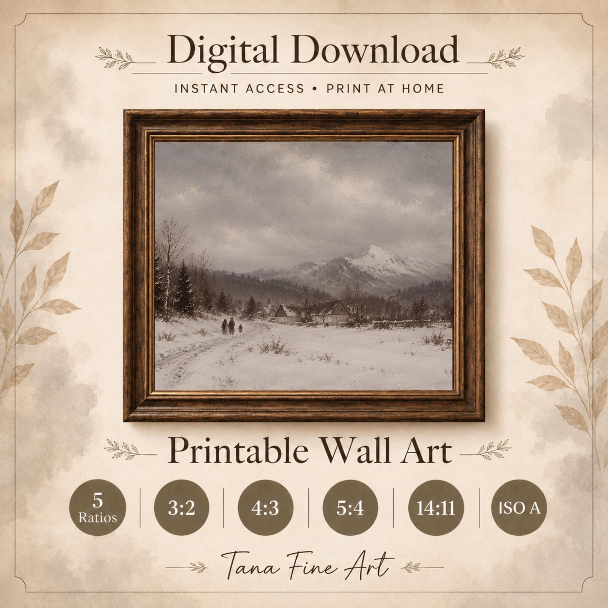 Village Lane in a Snowy Valley — image 5