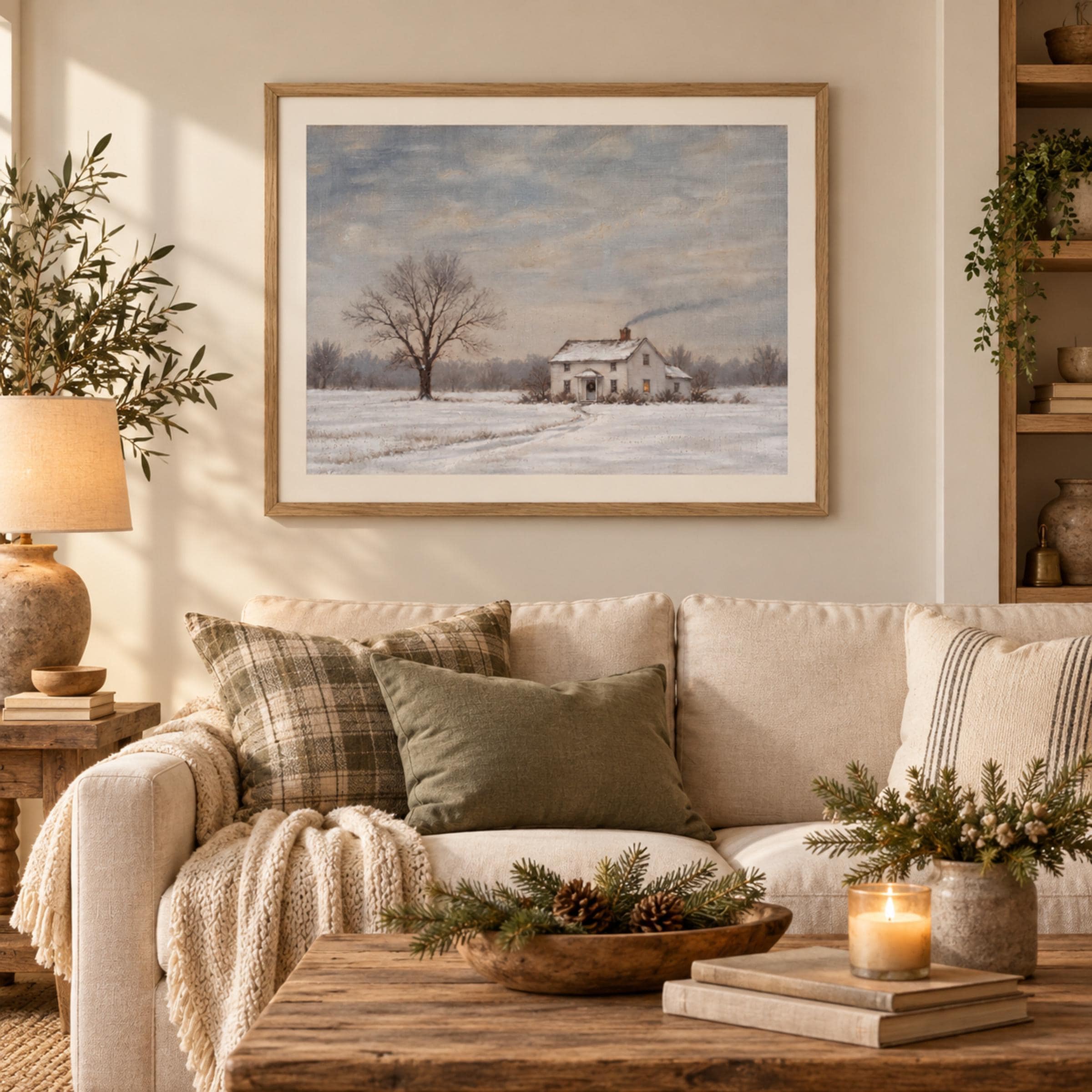 White Farmhouse in the Snow — image 4