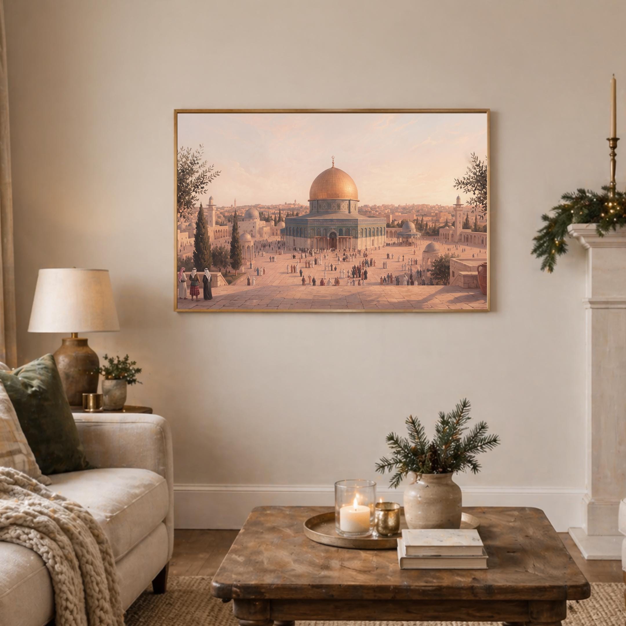 Islamic Frame TV Art Jerusalem Dome of the Rock Inspired 4K Digital Download Display Artwork — image 4