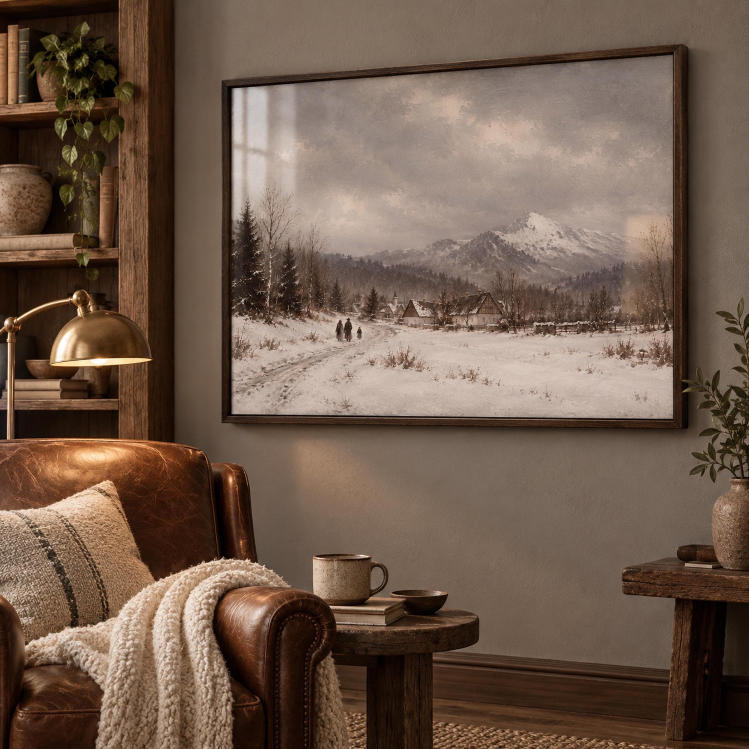 Village Lane in a Snowy Valley — image 3