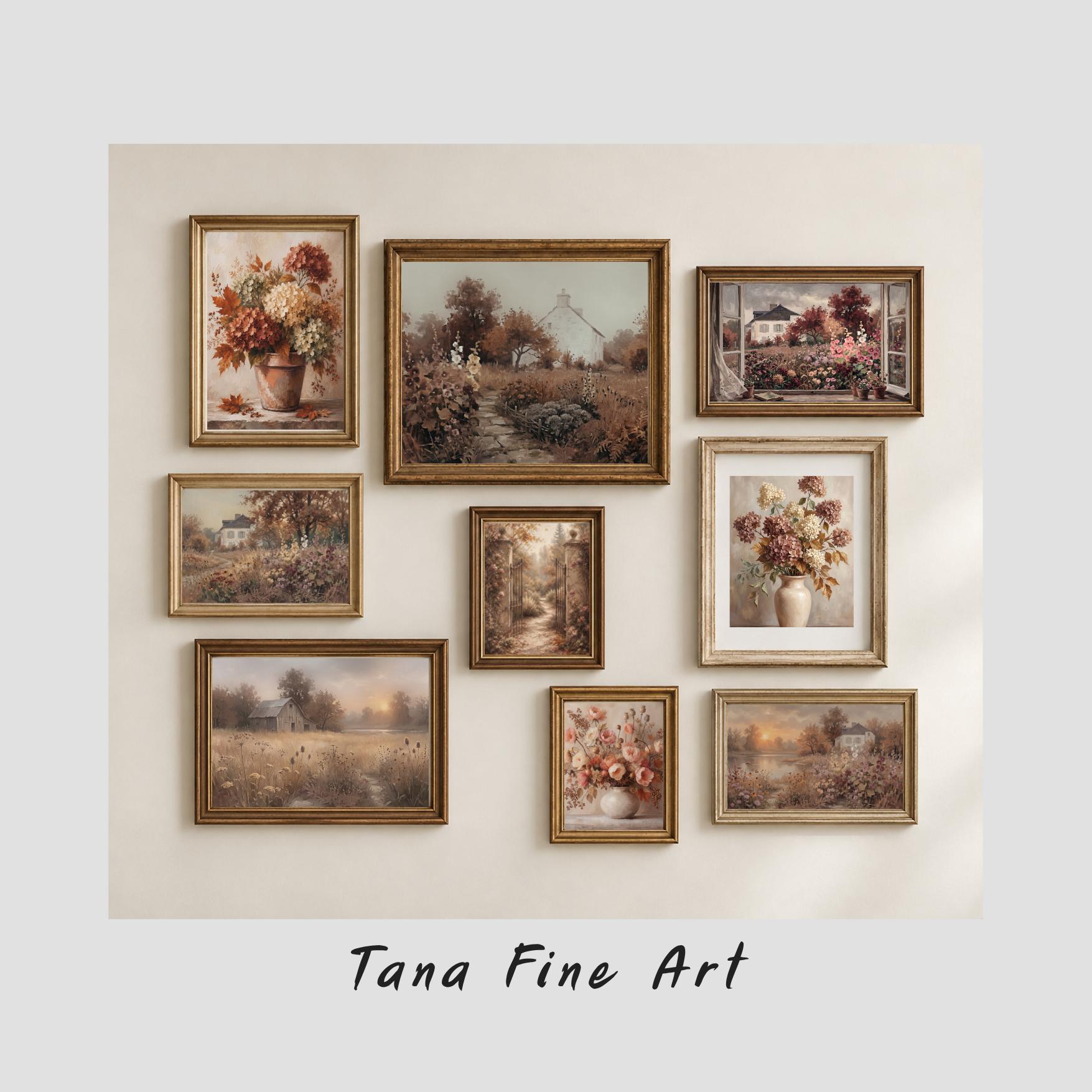 Autumn Cottage Gardens — Set of 9