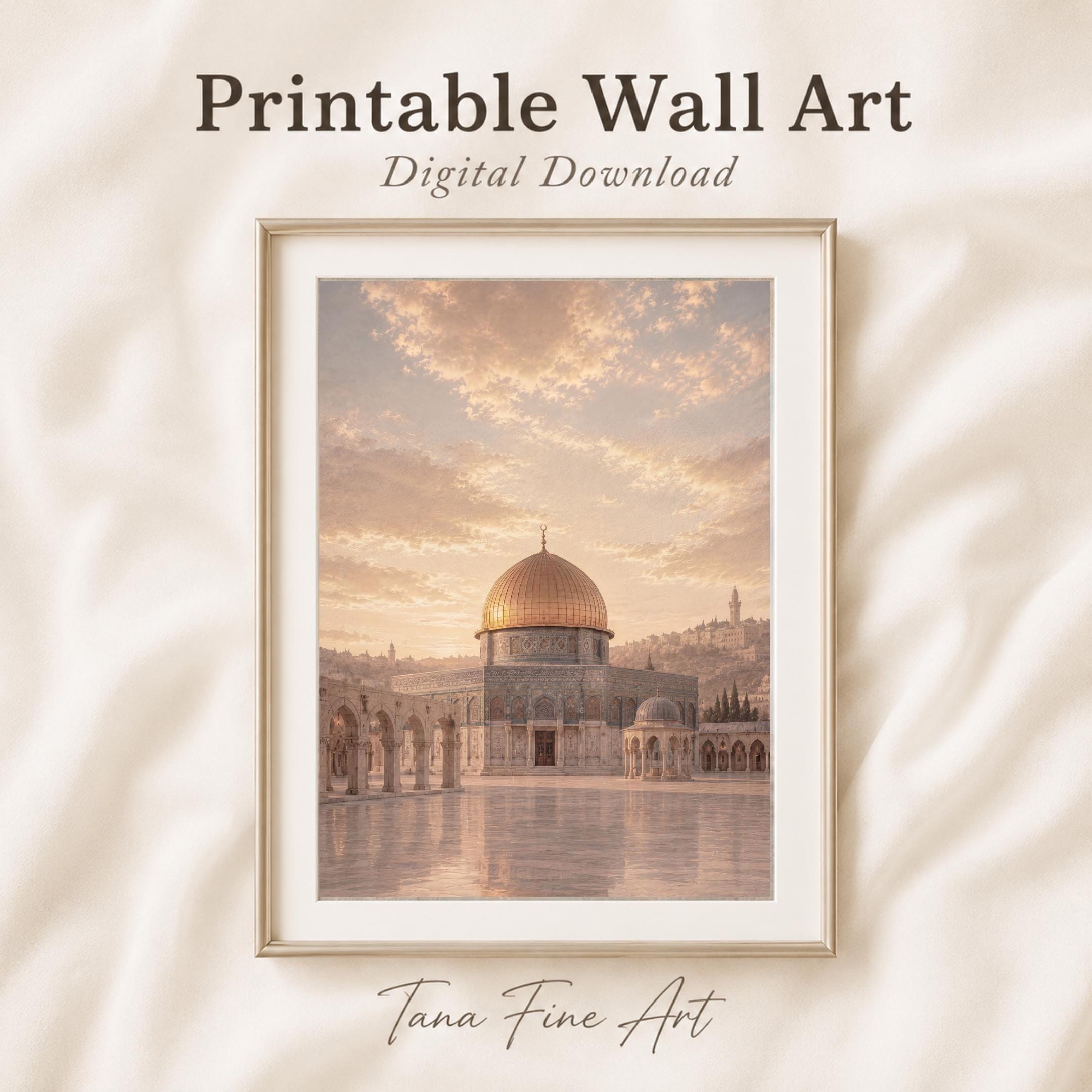 Golden Dome at Sunset — Jerusalem-Inspired Art