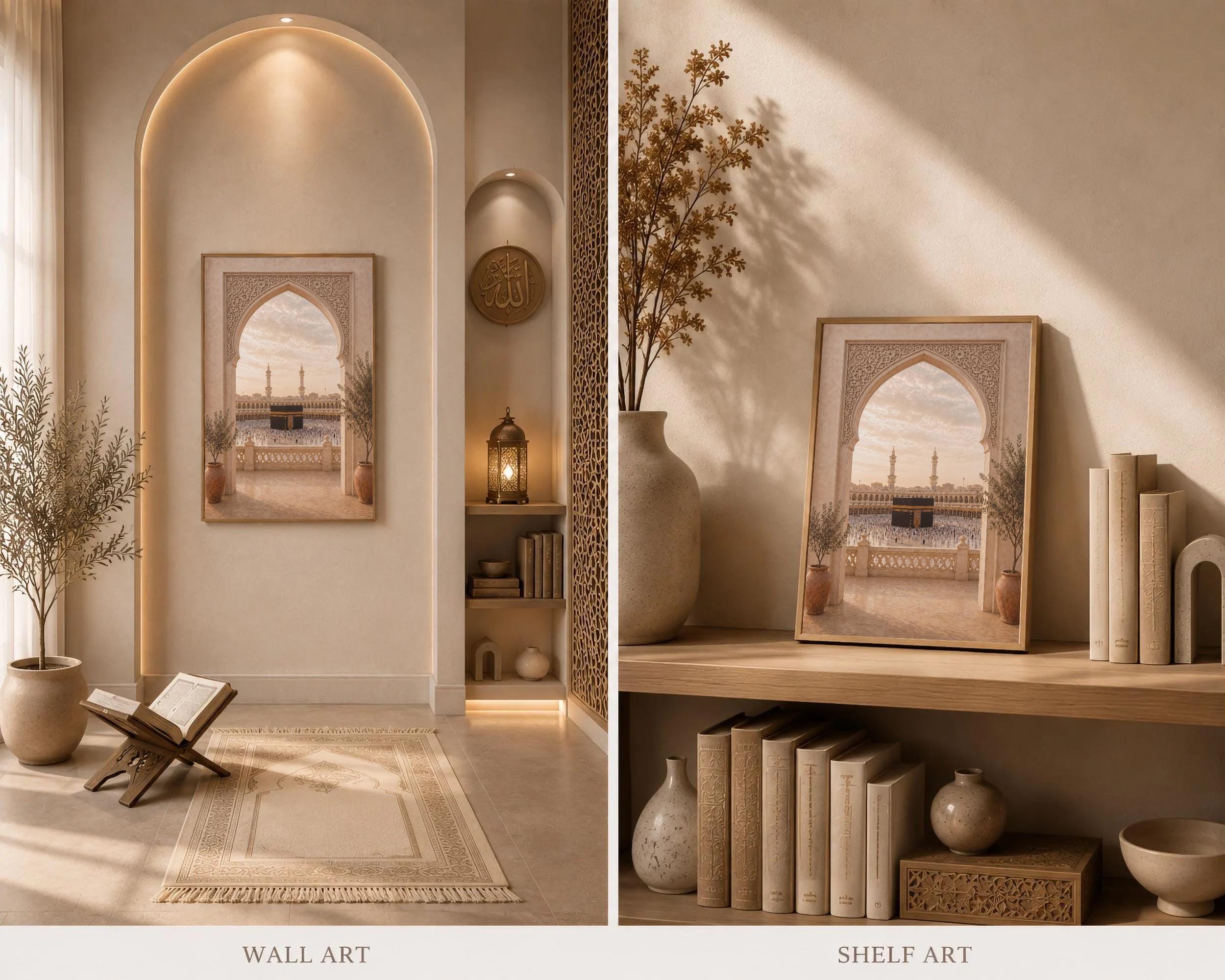 Kaaba & Medina through Ornamental Arches — Set of 2 — image 4