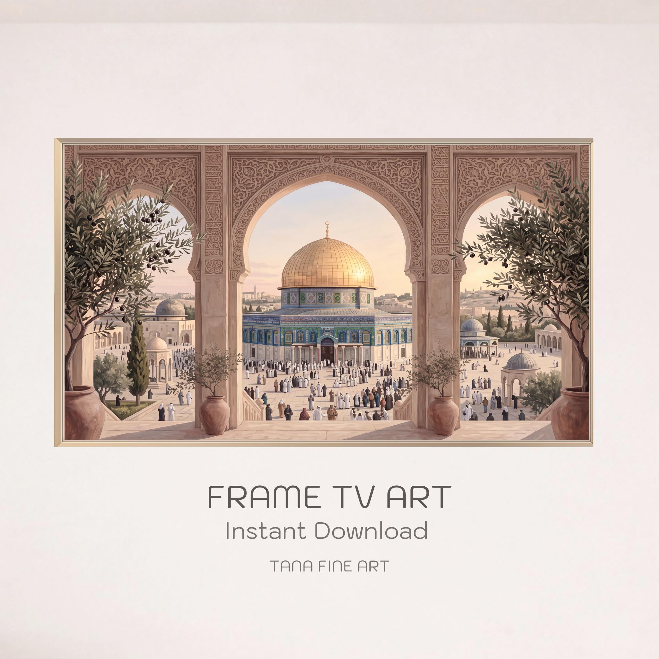 Dome of the Rock Samsung Frame TV Art Islamic Jerusalem 4K Digital Download Display
