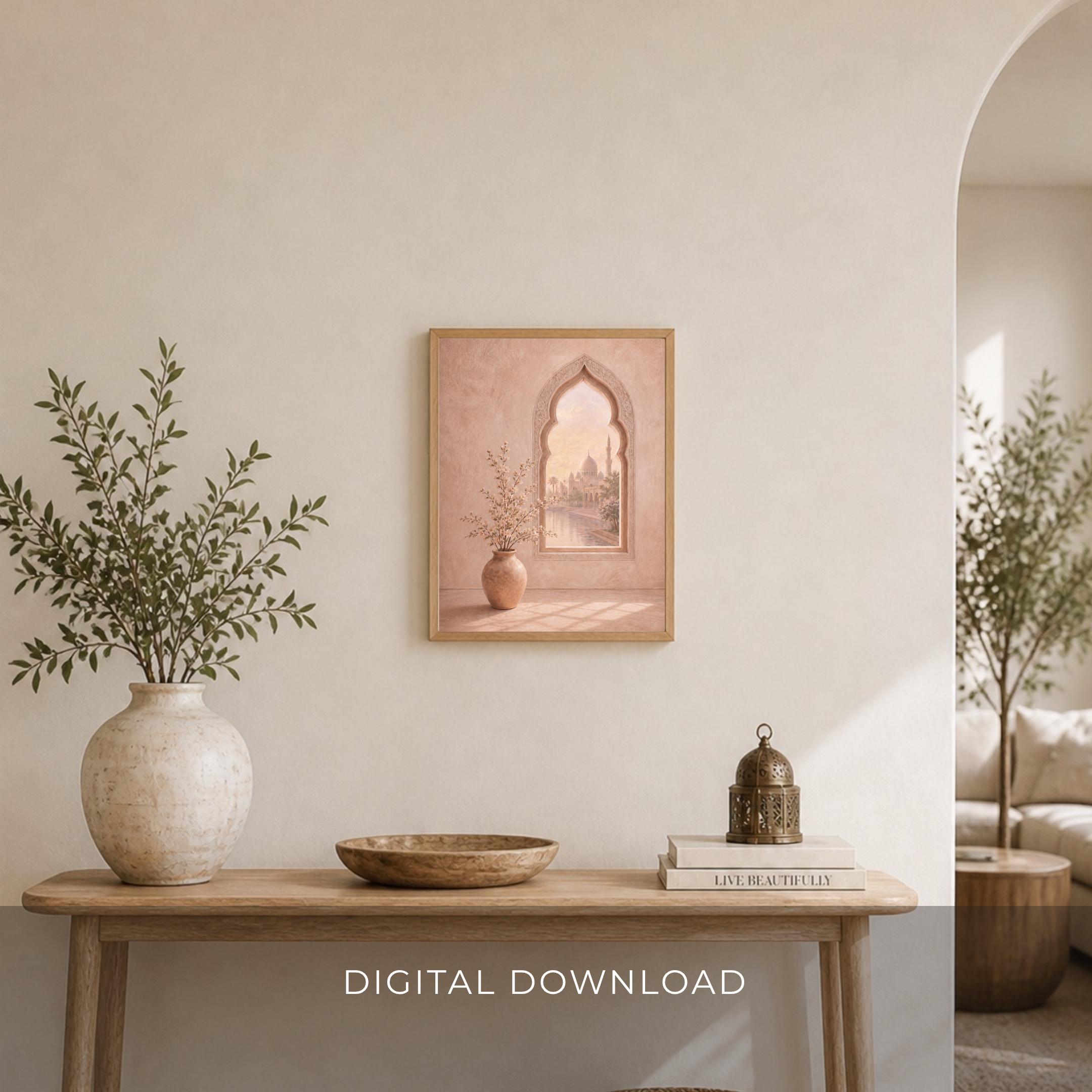 Islamic Arch Window Printable, Beige Mosque Decor | Mediterranean Wall Decor (Digital Download) — image 5