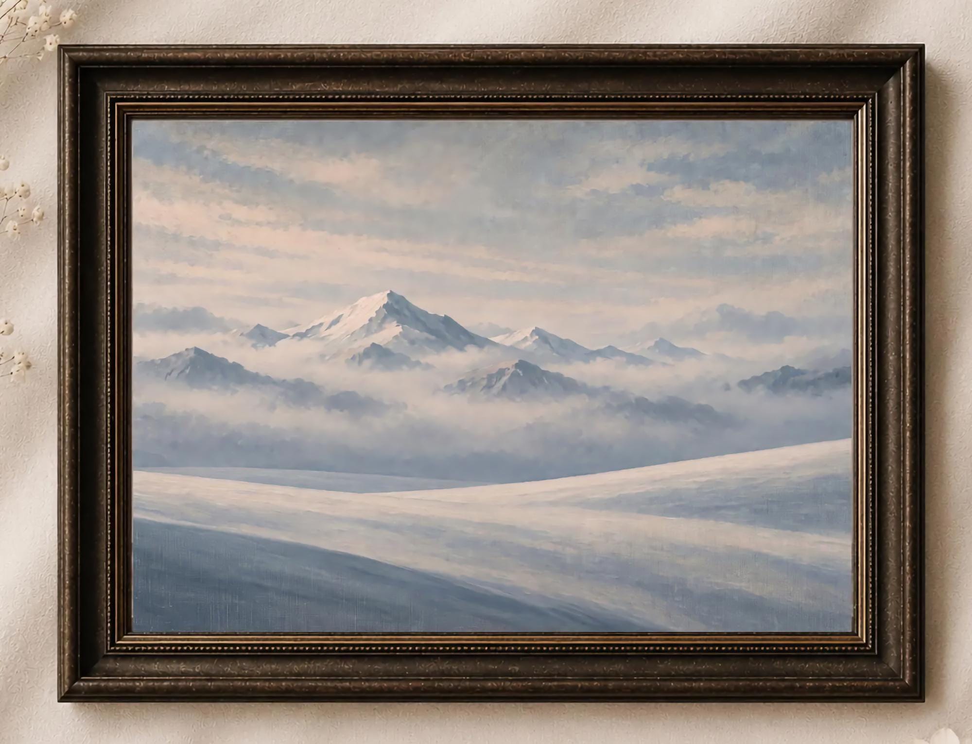 Snow Ridges beneath a Pale Sky — image 2