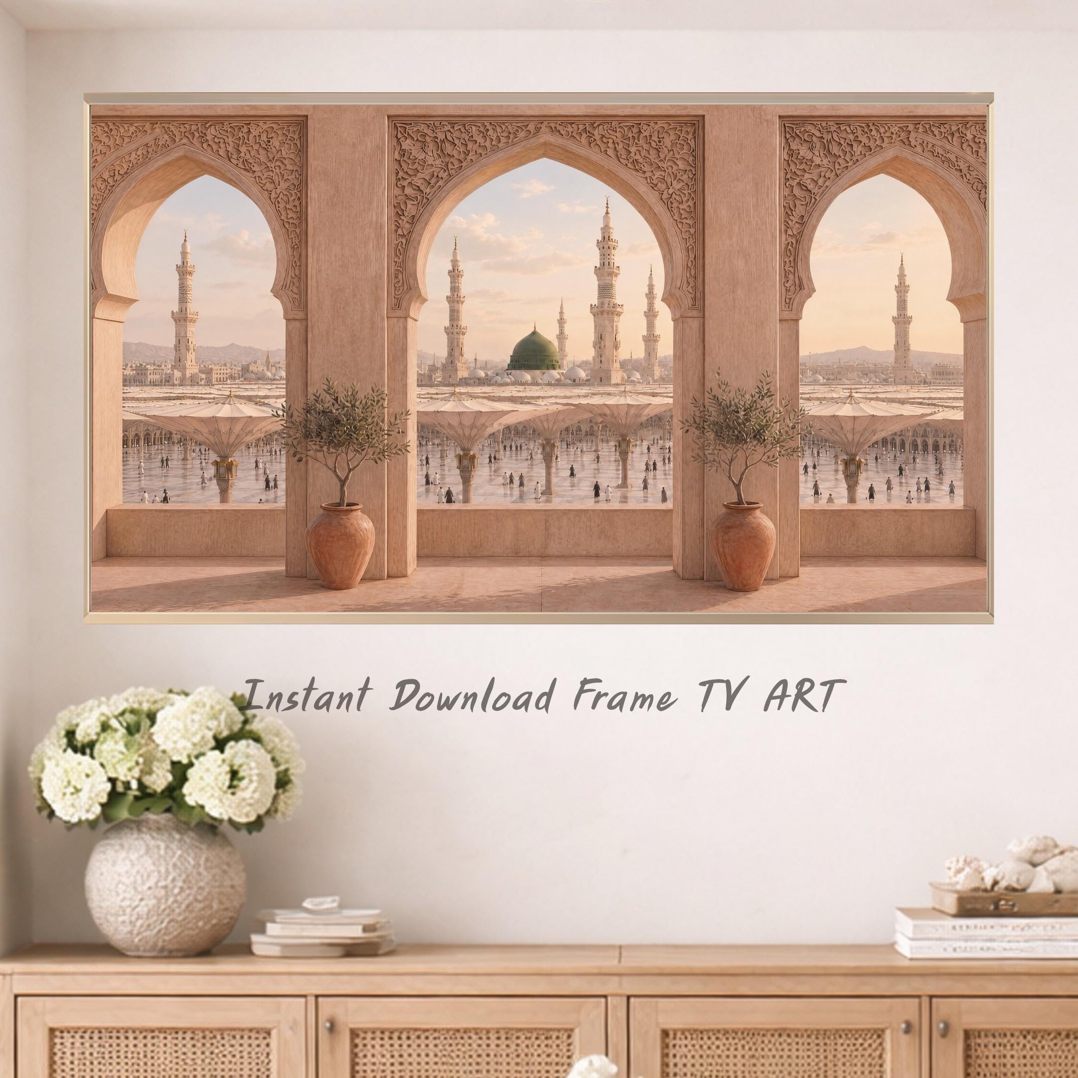 Medina Frame TV Art, Islamic Arch View Samsung The Frame, Muslim Home Decor (Digital Download) — image 7