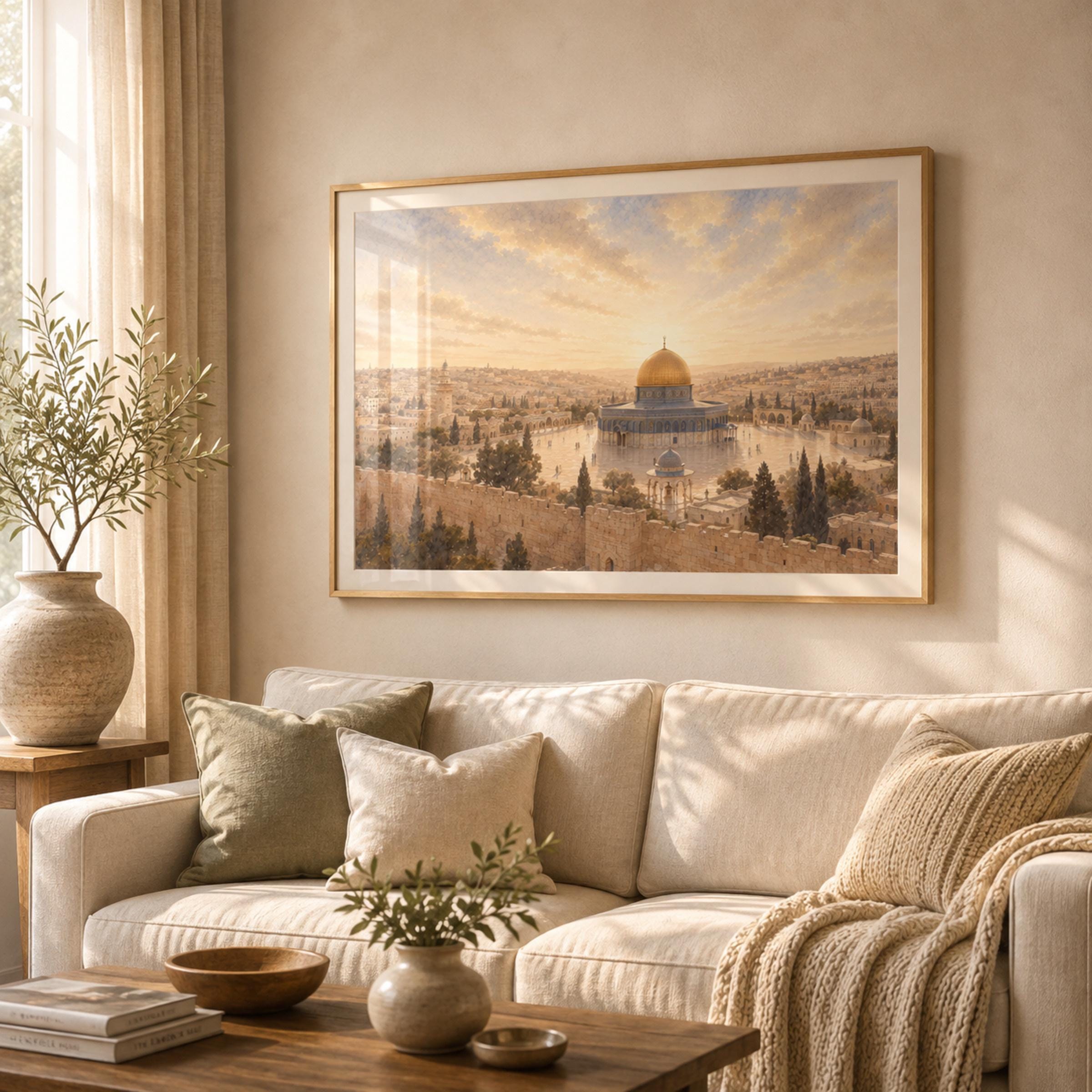 Dome of the Rock Wall Art | Islamic Jerusalem Mosque Inspired Print | Printable Digital Download — image 3