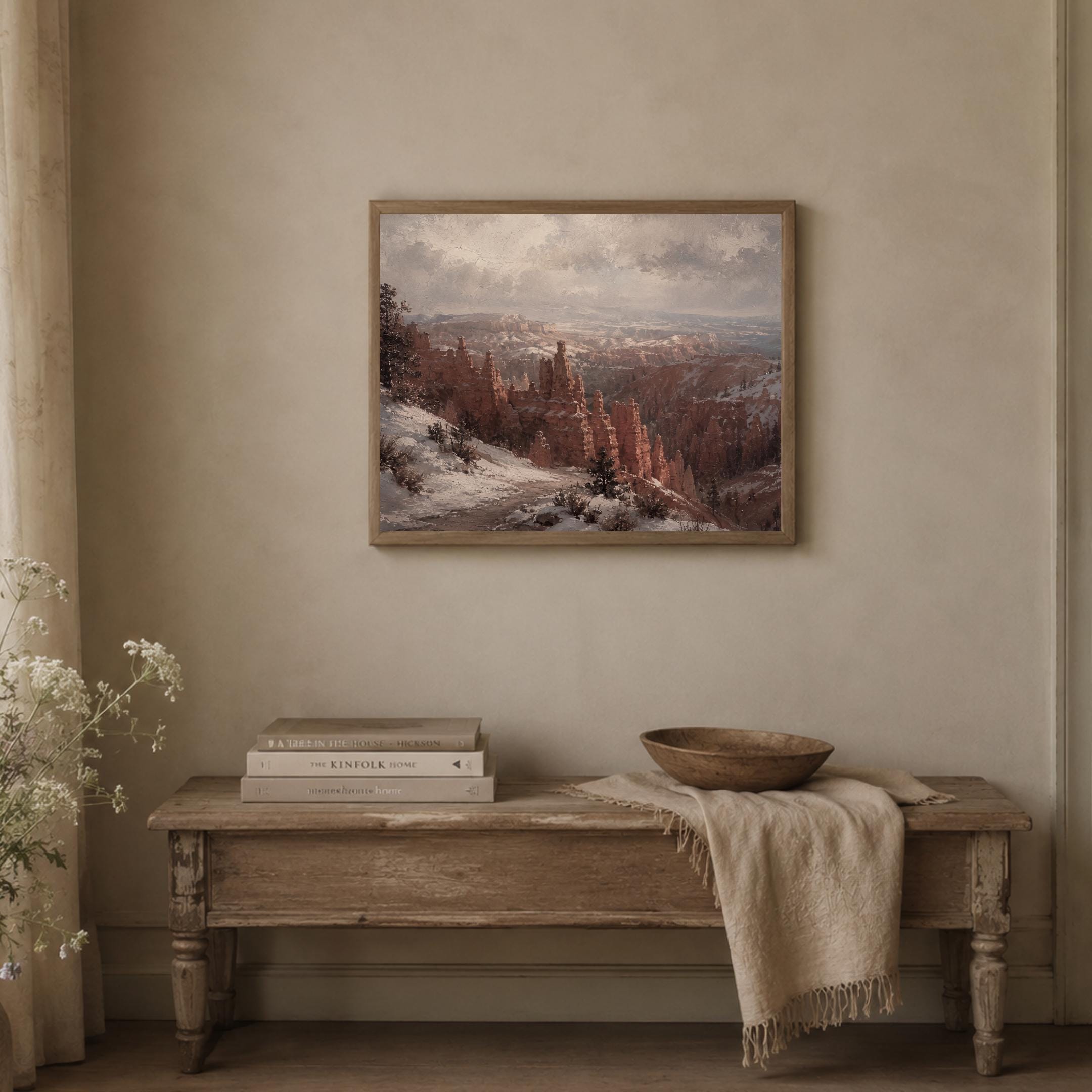 Canyon Landscape Wall Art | Winter Southwest Desert Print | Vintage Nature Printable Digital Download — image 4