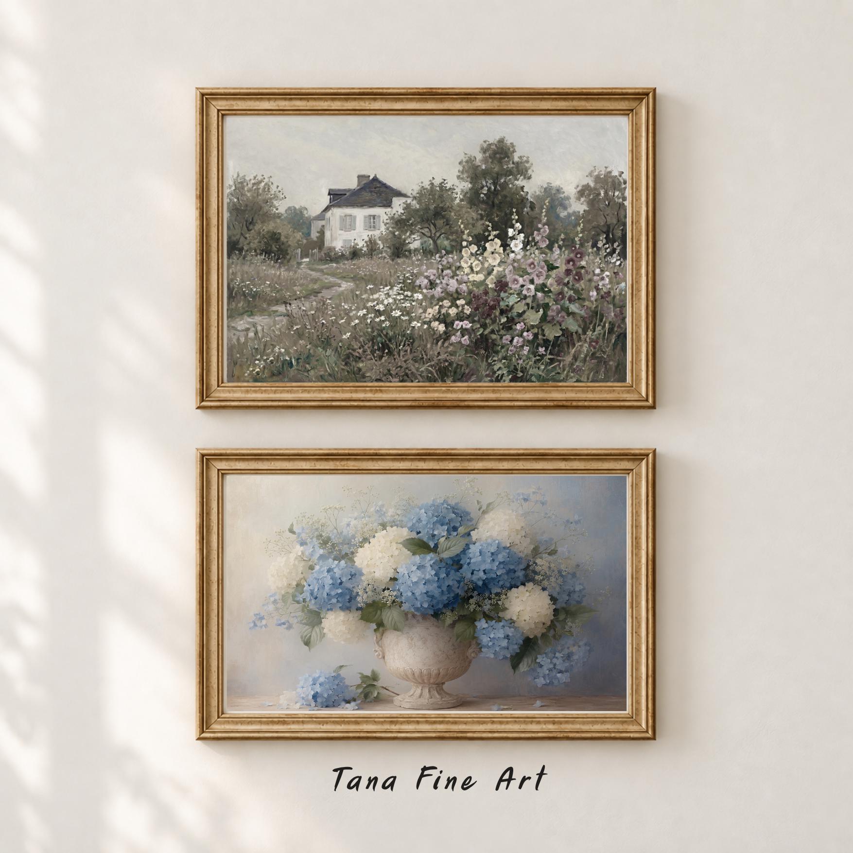 Vintage Cottage Gallery Wall Art Set 9, Floral Landscape Printable Decor Prints Digital Download — image 5