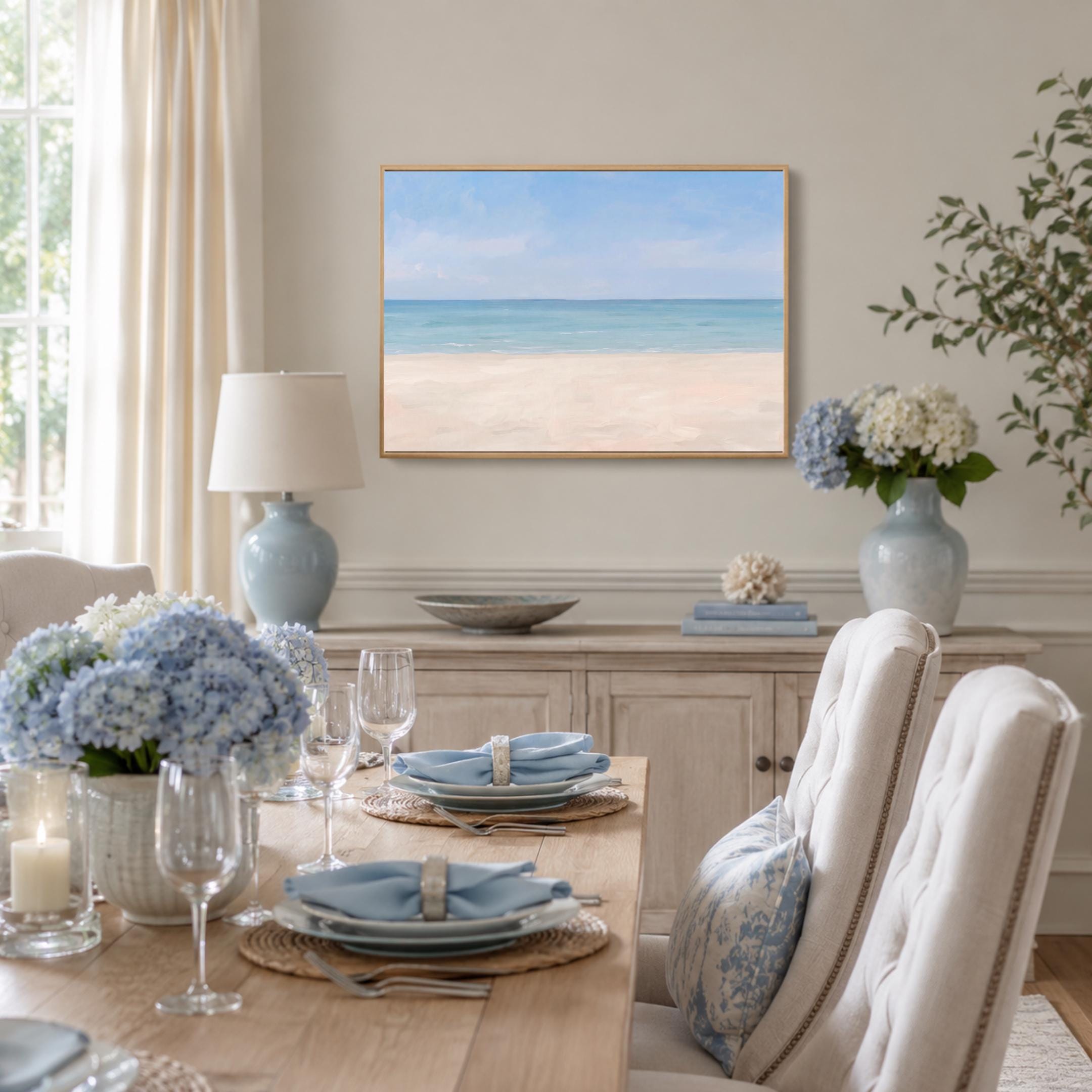 Minimal Coastal Summer Wall Art, Ocean Beach Landscape Print, Neutral Summer Decor (Digital Download) — image 7