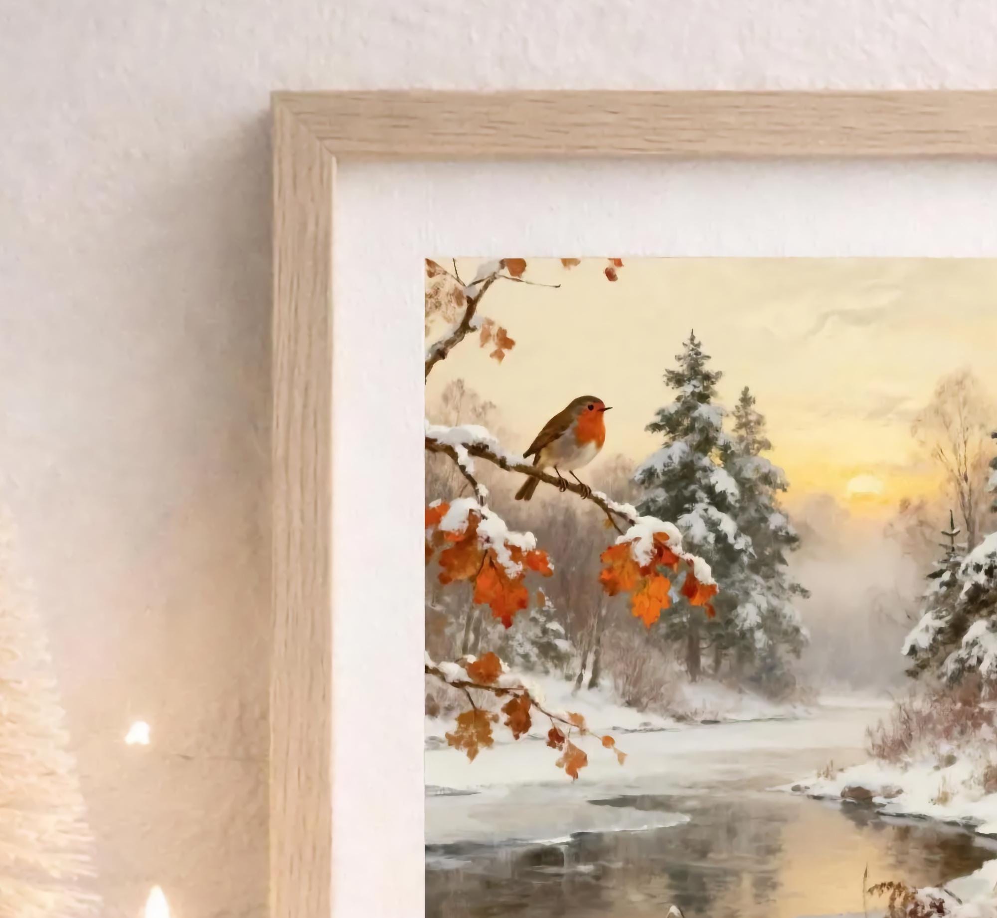 Robin above the Winter River — image 2