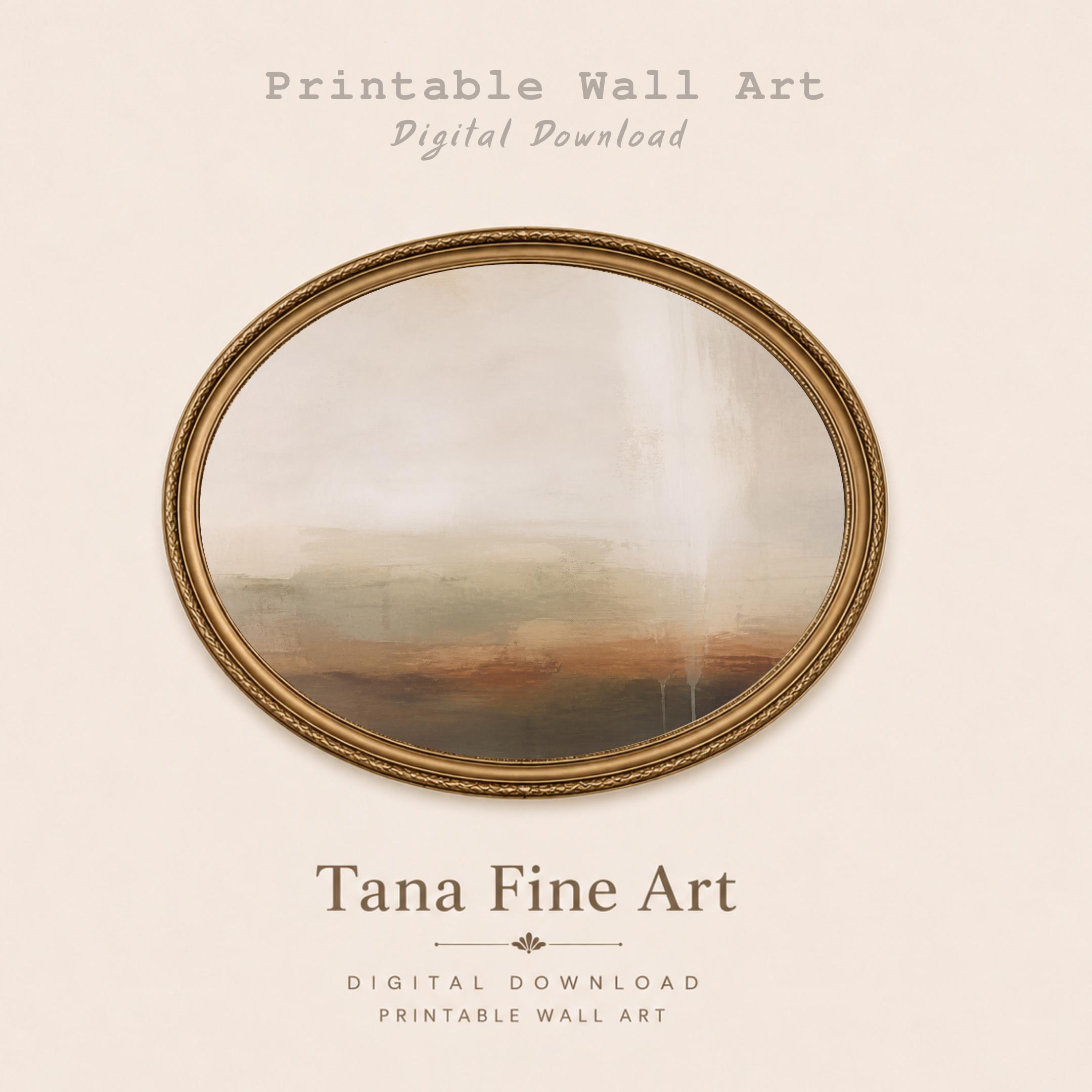 Neutral Abstract Landscape Wall Art | Neutral Modern Painting Print | Earth Tone Digital Download — image 4