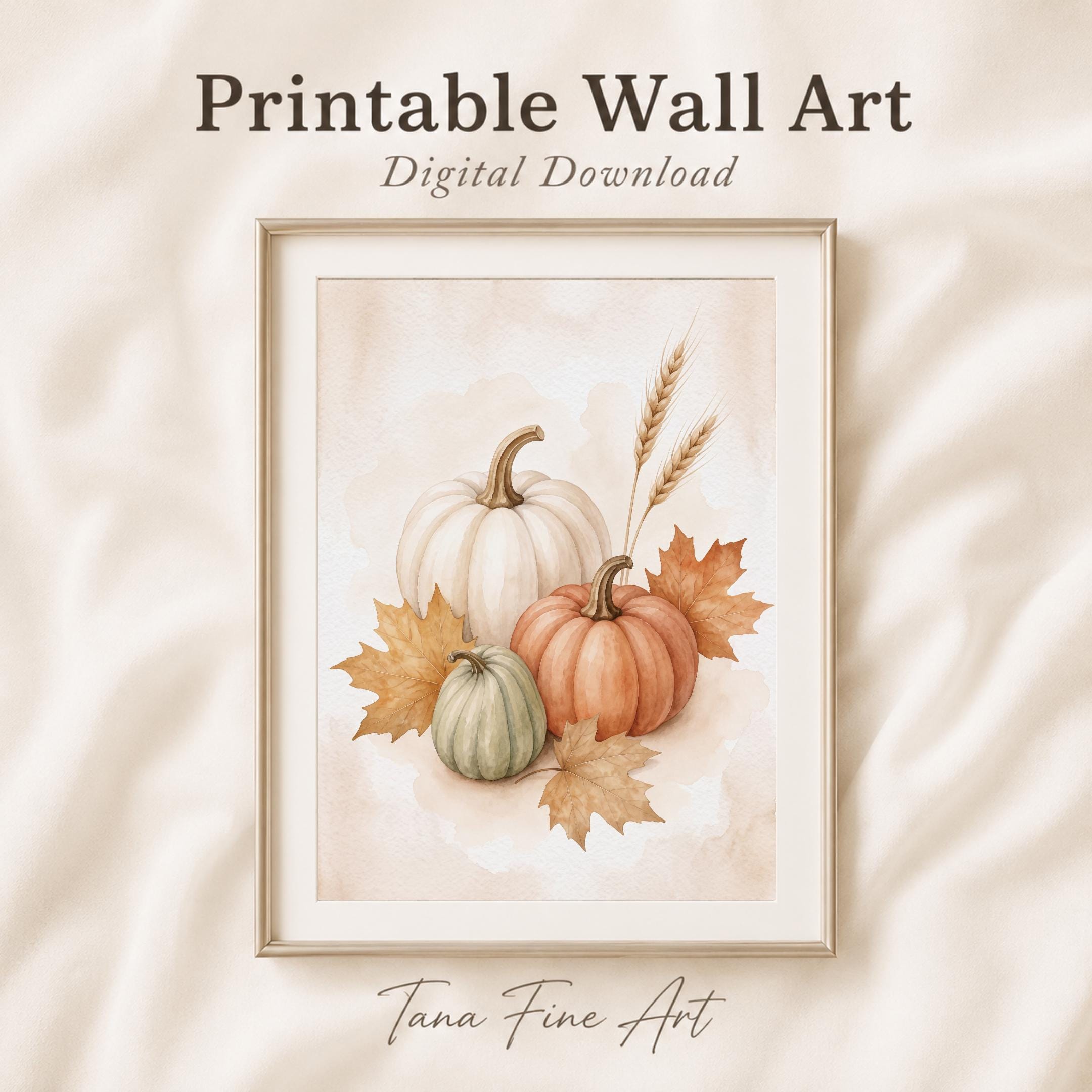 Pumpkin Printable Wall Art | Fall Harvest Botanical Print | Autumn Digital Download Decor — image 5