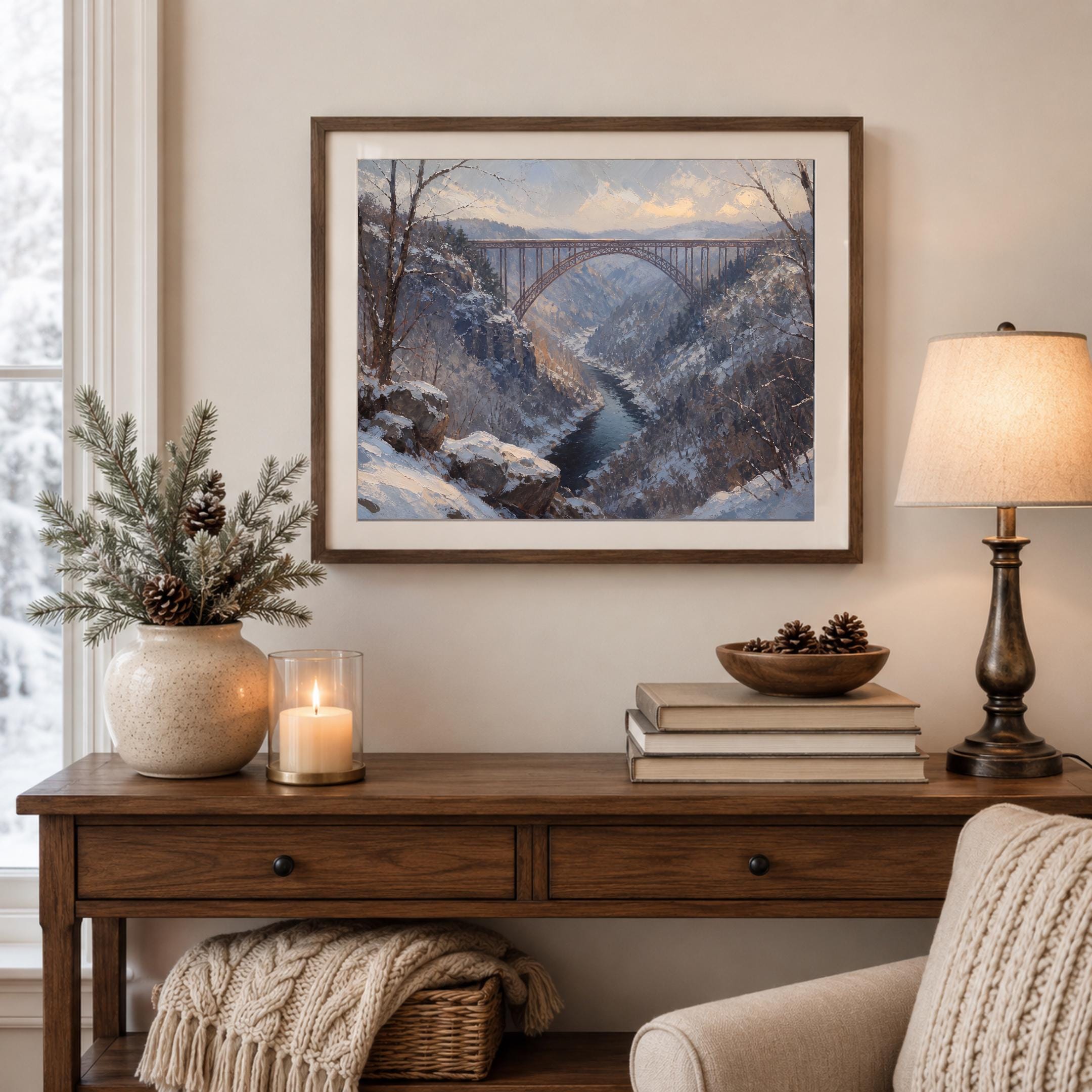 Snowy Gorge beneath the Arched Bridge — image 6