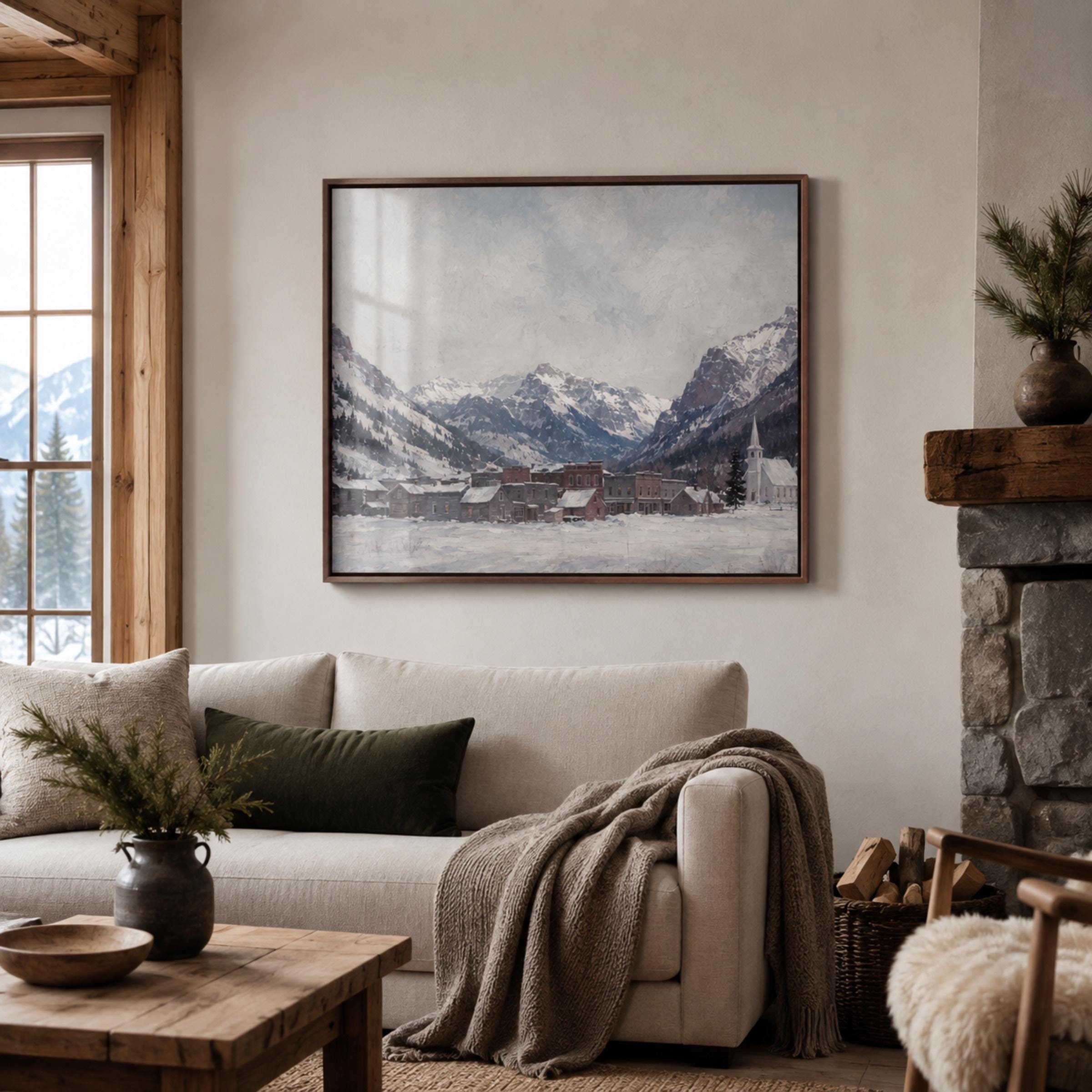Telluride-Inspired Snowy Town & Peaks — image 3