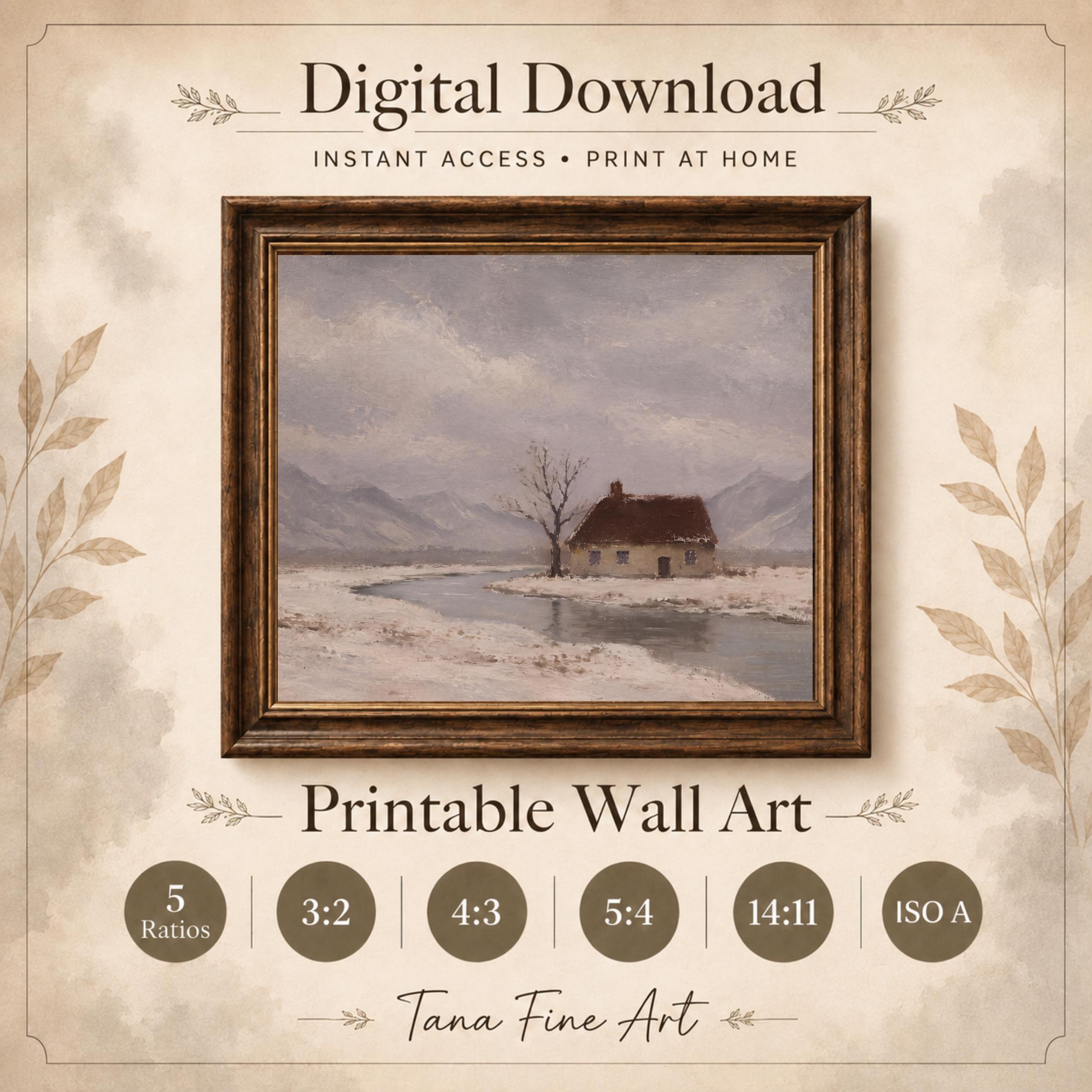 Solitary Cottage beside the Winter River — image 5