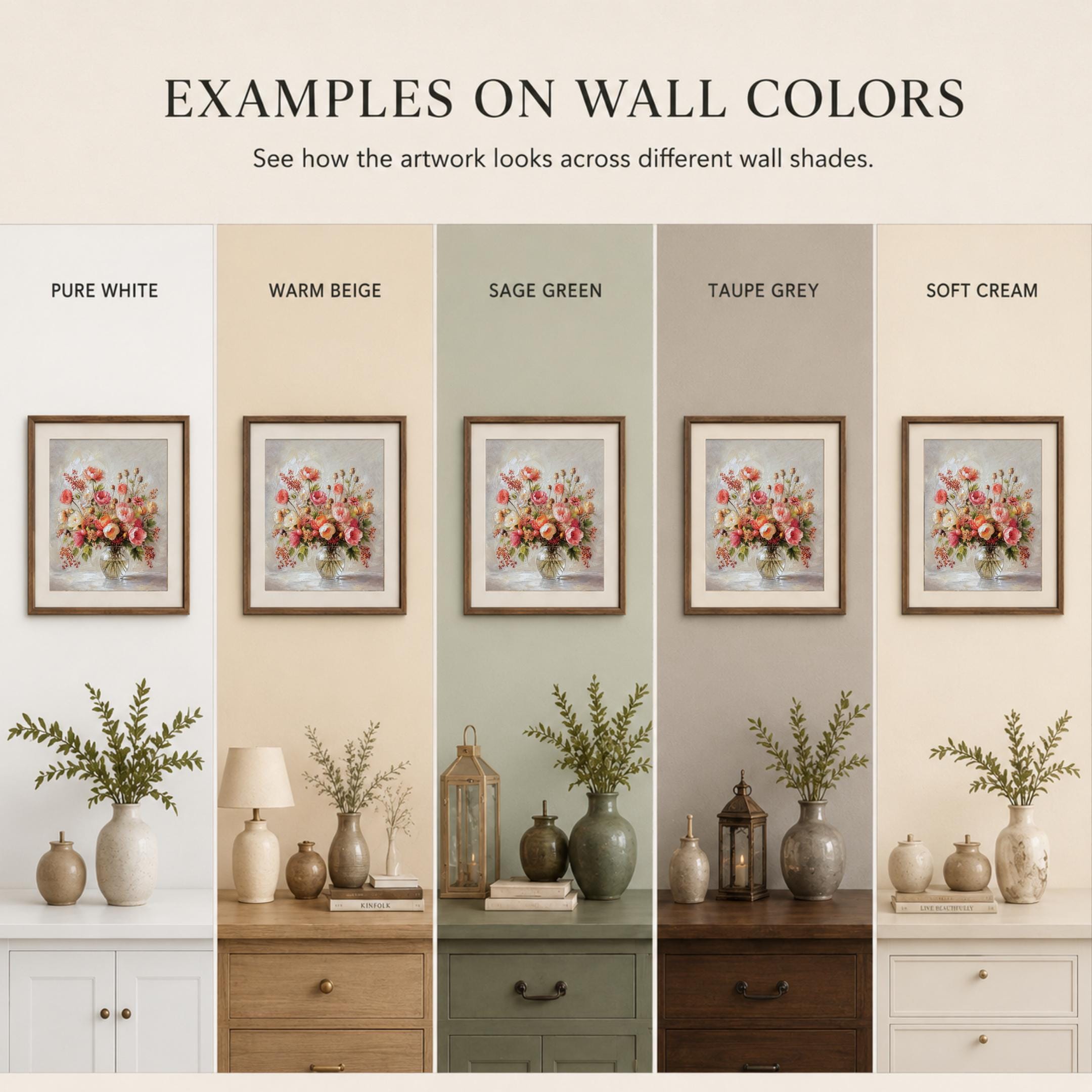 Colorful Peony and Poppy Floral Vase Printable Wall Art, Spring Home Decor Digital Download — image 9