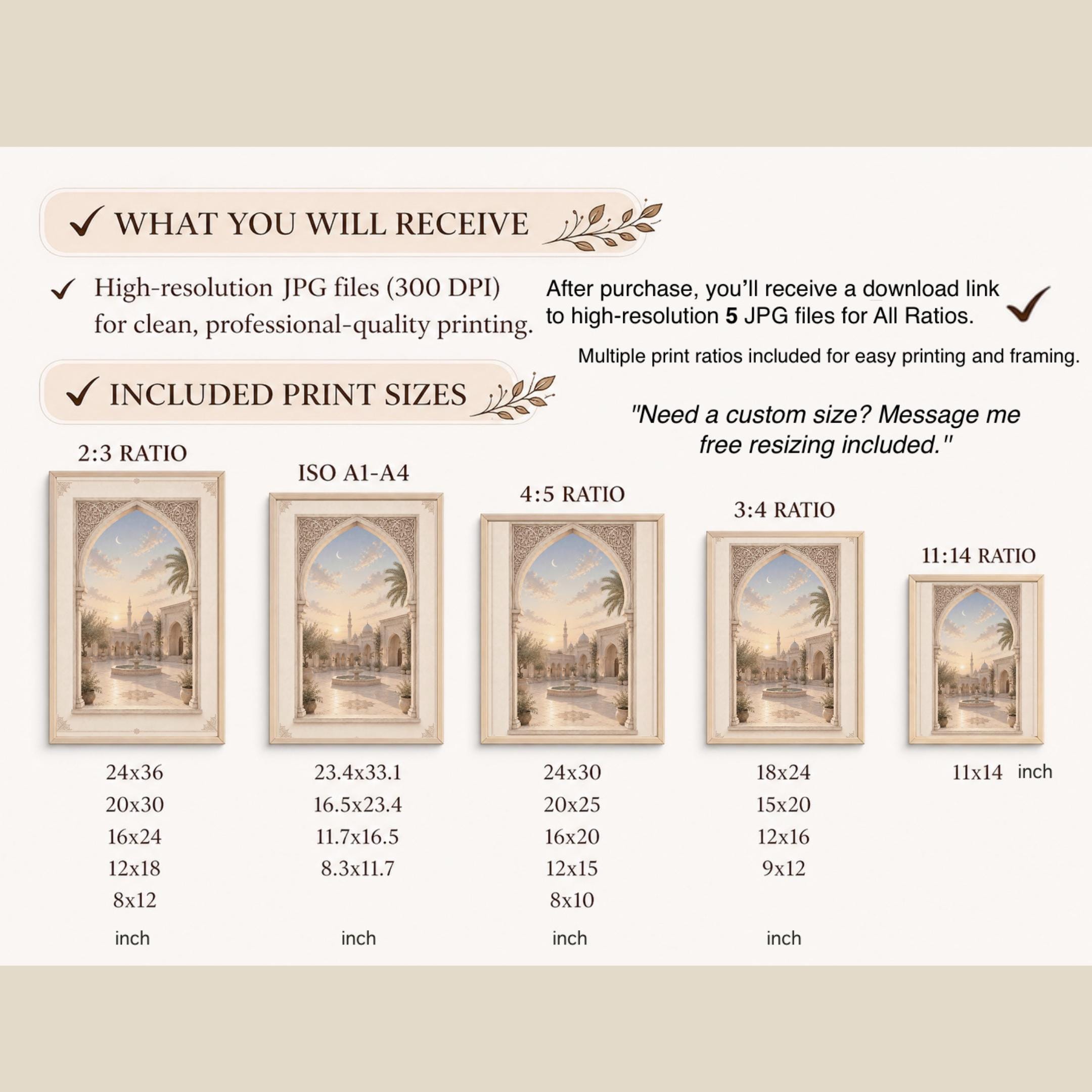Crescent over the Courtyard — Islamic Arch Art — image 10