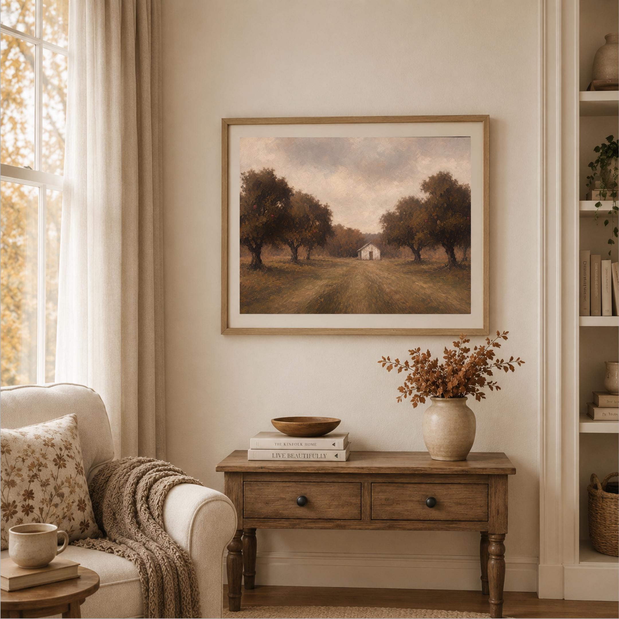 Fall Orchard Wall Art | Rustic Apple Grove Print | Autumn Printable Digital Download — image 4