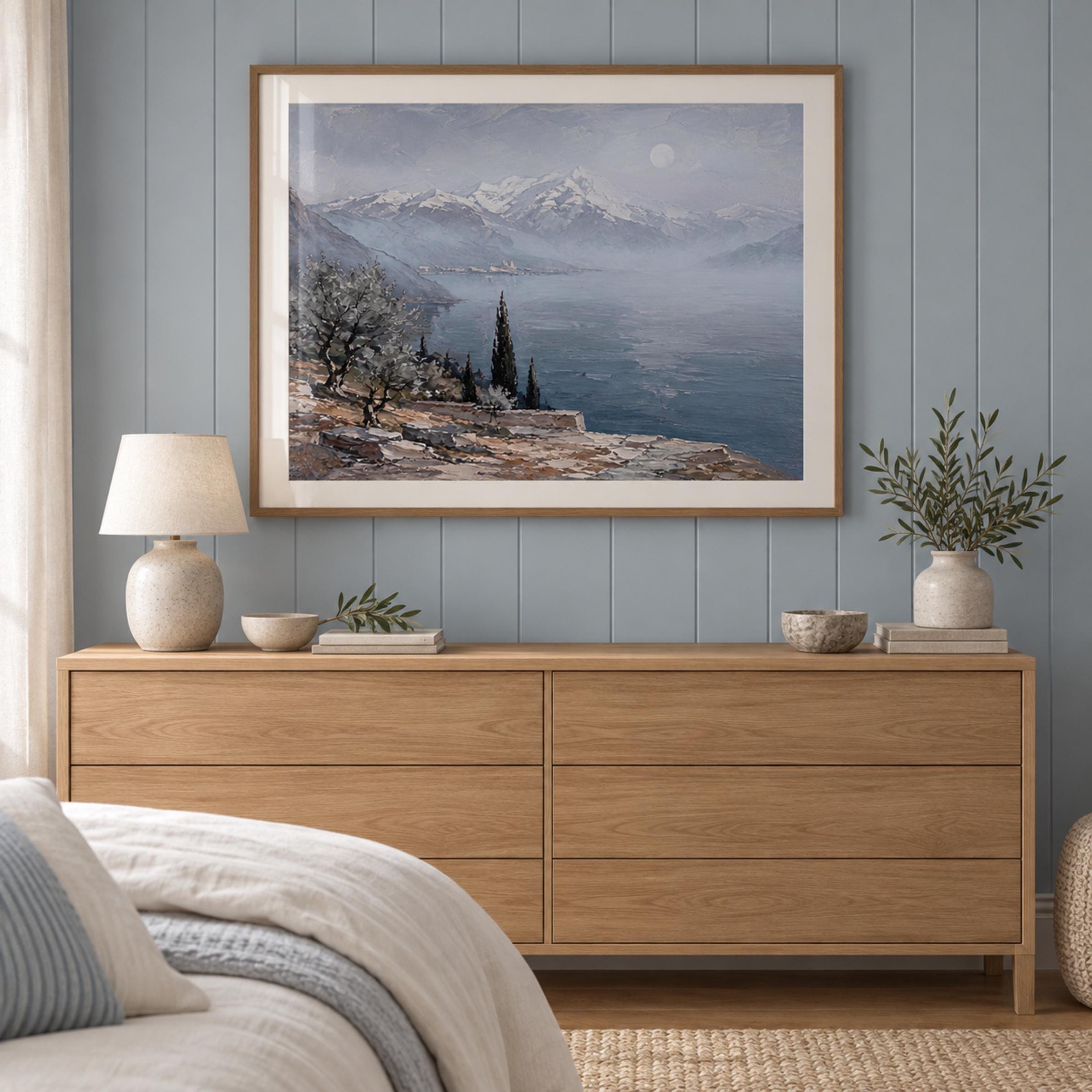Blue Lake beneath Misty Alpine Peaks — image 5
