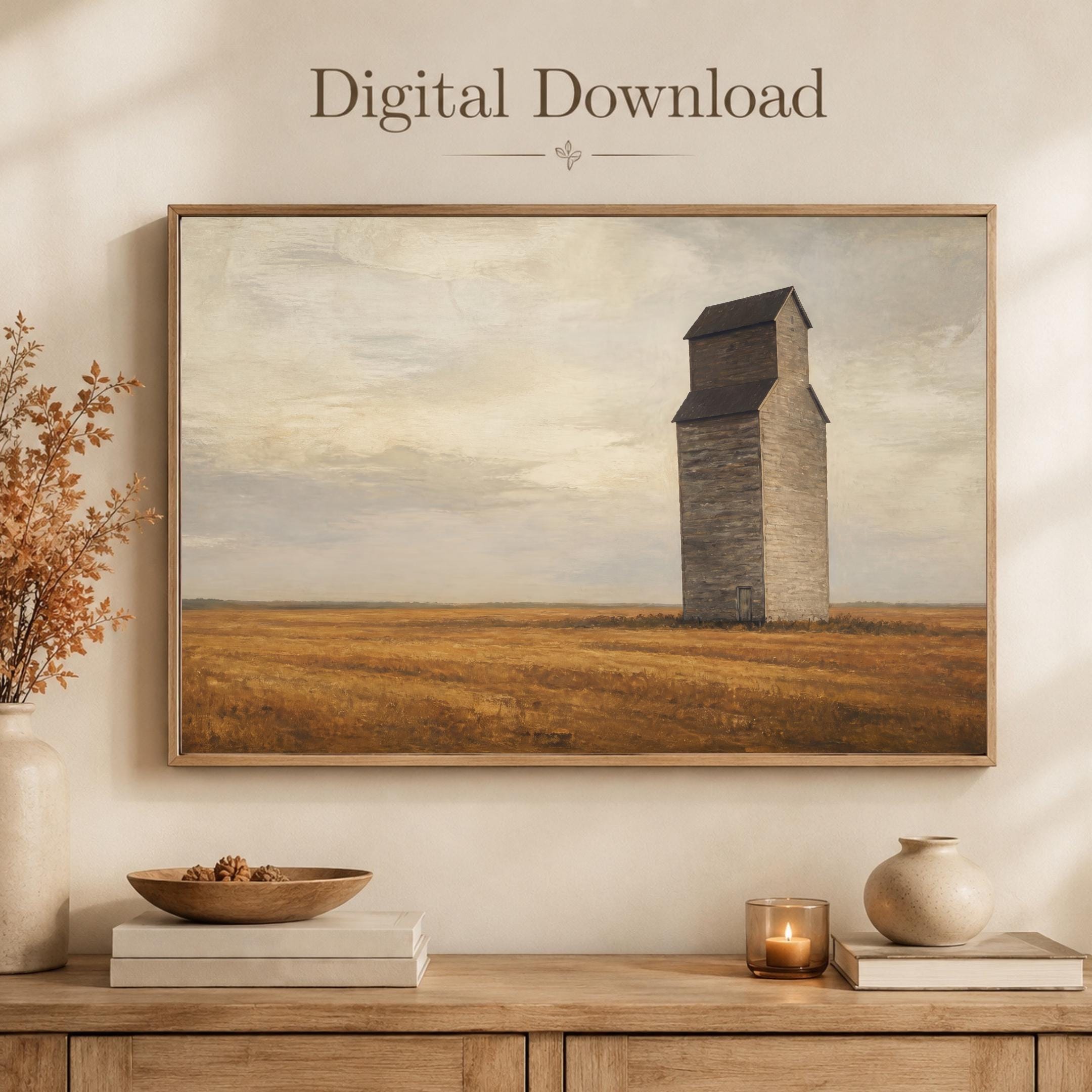 Rustic Farmhouse Wall Art | Prairie Landscape Print | Vintage Country Printable Digital Download — image 2