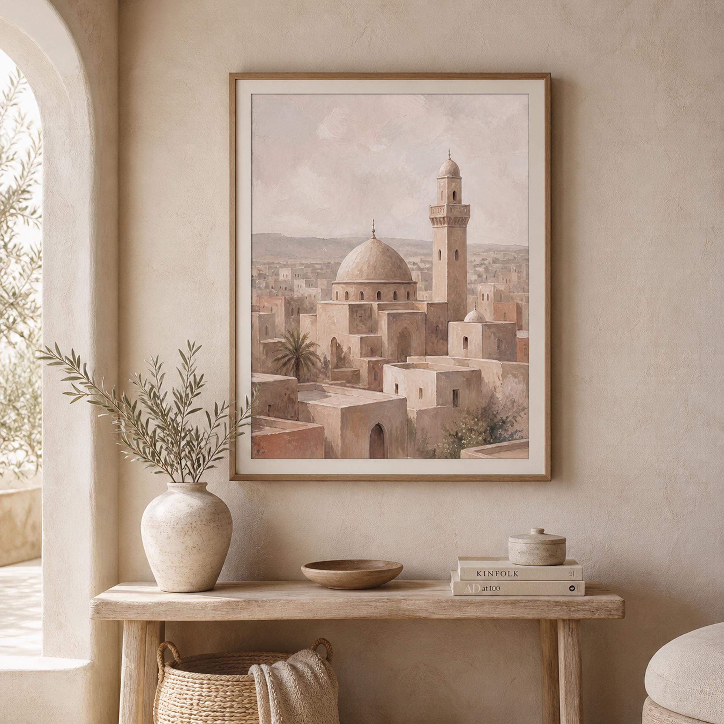 Pale Mosque above the Desert Rooftops — image 7
