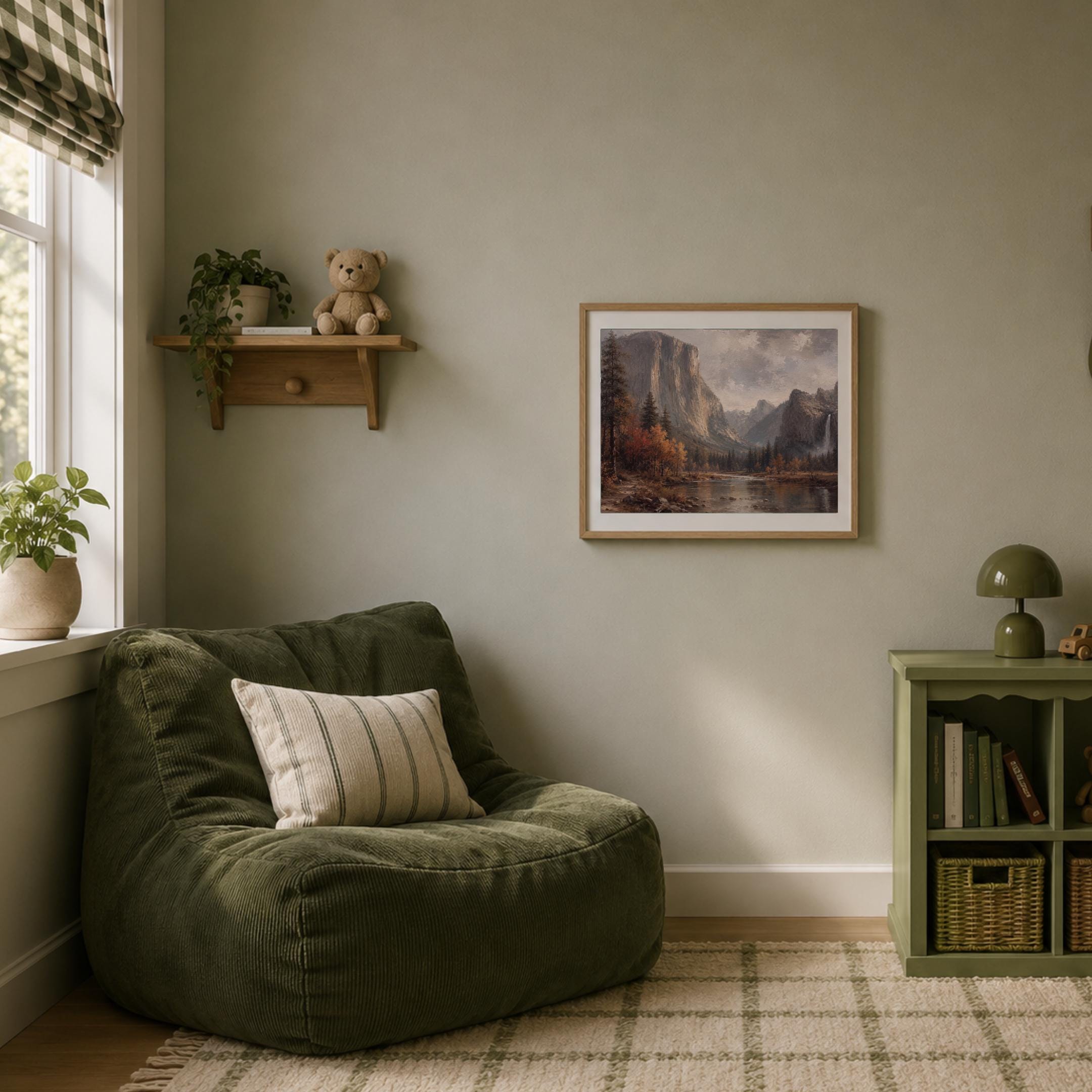 Mountain Landscape Wall Art | Yosemite Inspired Valley Print | Moody Vintage Landscape Digital Download — image 5