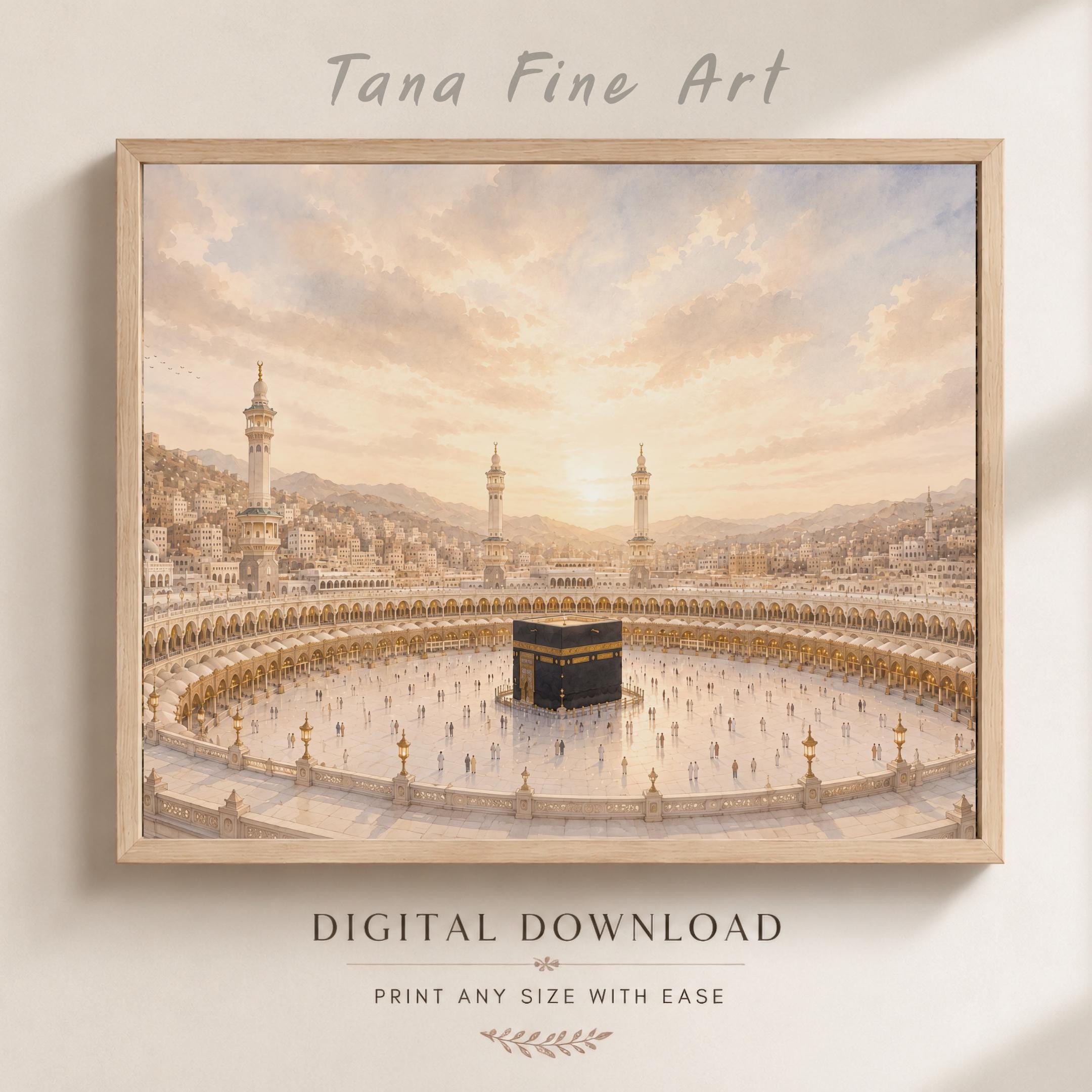 Kaaba Wall Art | Islamic Art Prints | Mecca Mosque Inspired Printable Digital Download — image 7