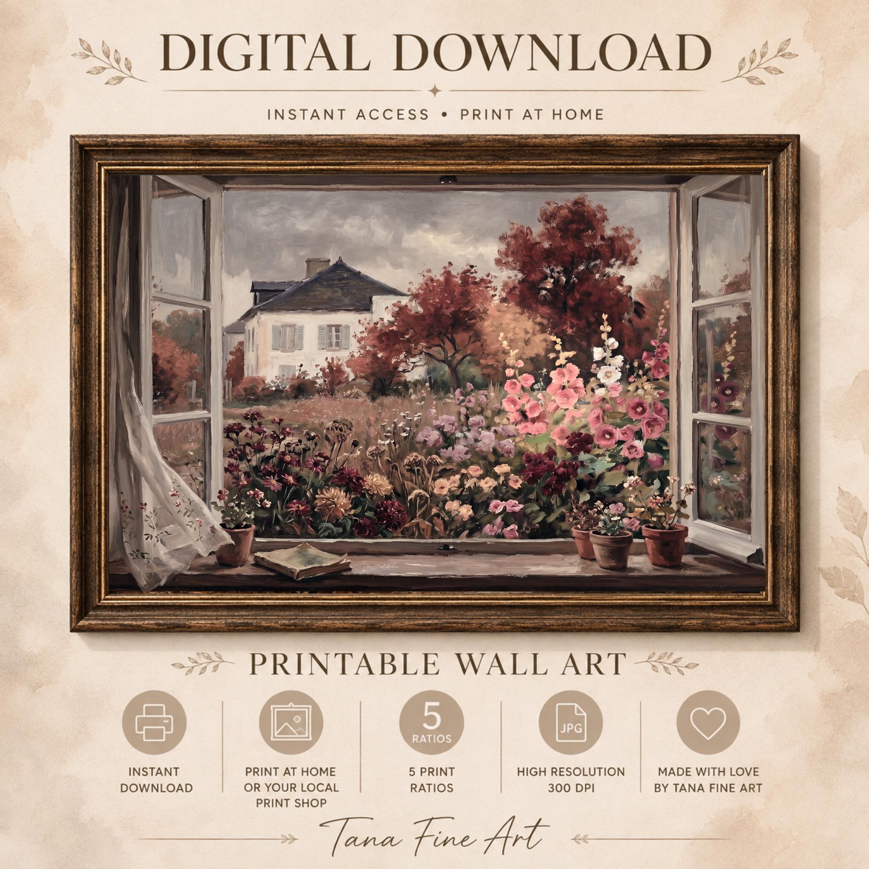 Rustic Fall Gallery Wall Art Set Printable, 5 Autumn Farmhouse Decor Prints Digital Download — image 4