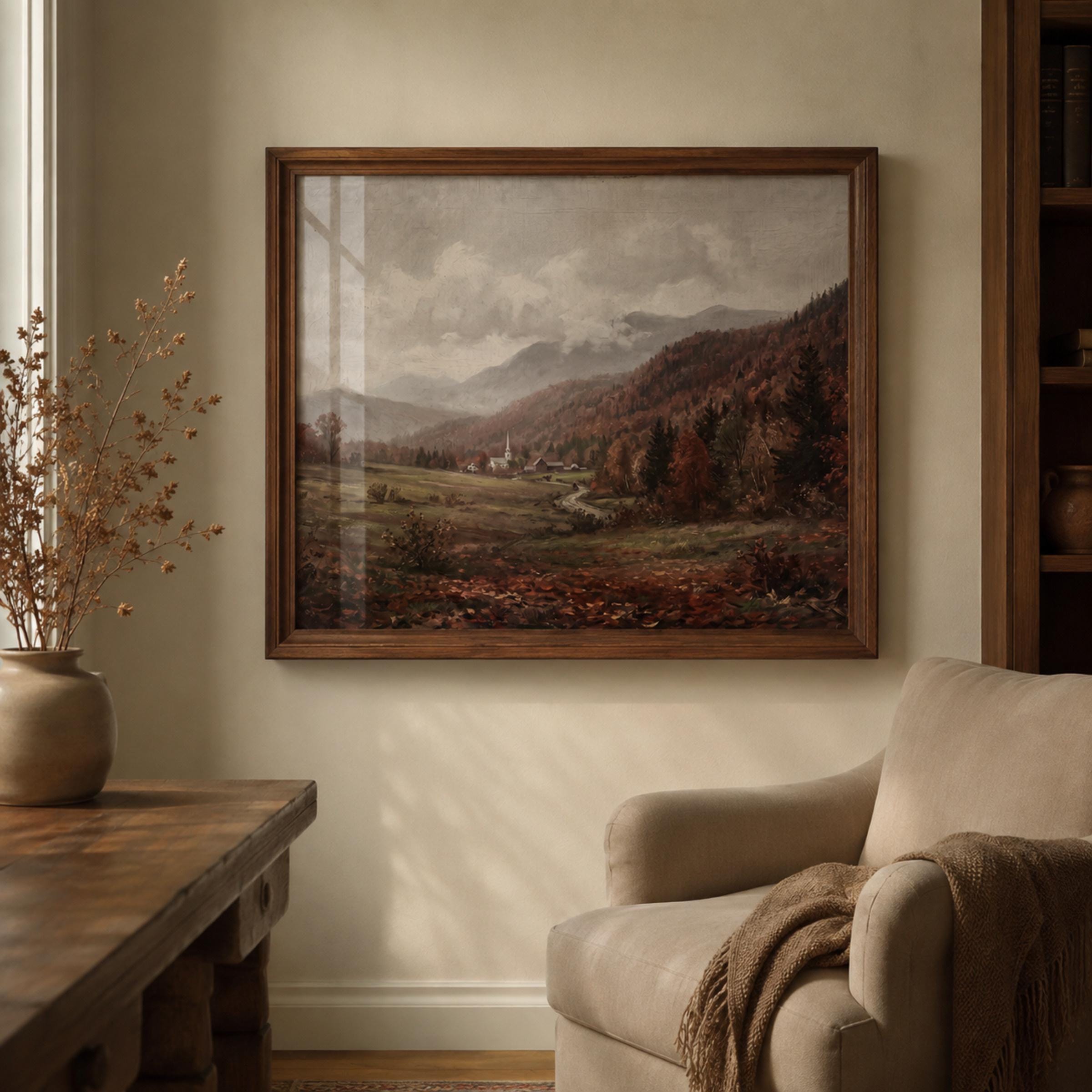 Stowe Vermont Fall Wall Art Print | New England Autumn Landscape Inspired | Vintage Digital Download — image 6