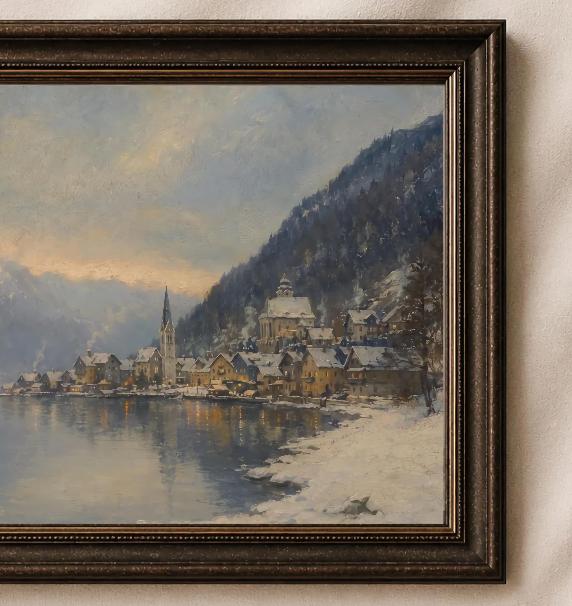 Winter Light on a Hallstatt-Inspired Lake — image 2