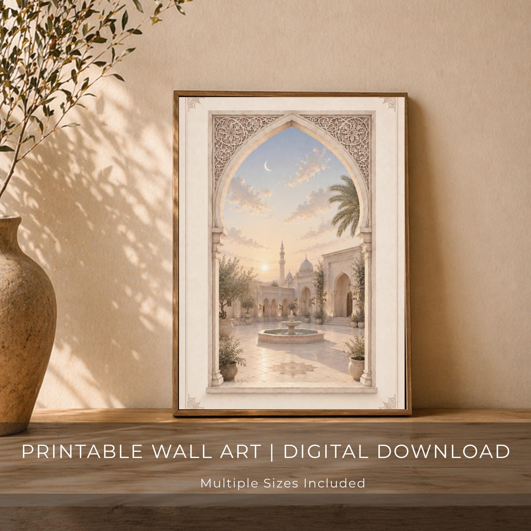 Crescent over the Courtyard — Islamic Arch Art — image 5