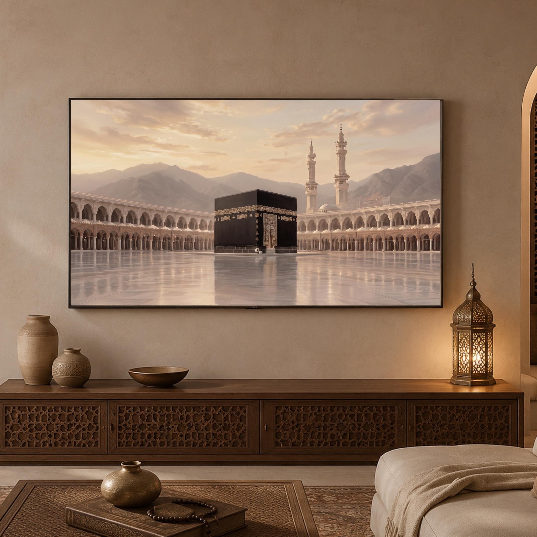 Kaaba Frame TV Art, Peaceful Masjid al-Haram Inspired, Islamic Art Mode Decor (Digital Download) — image 5